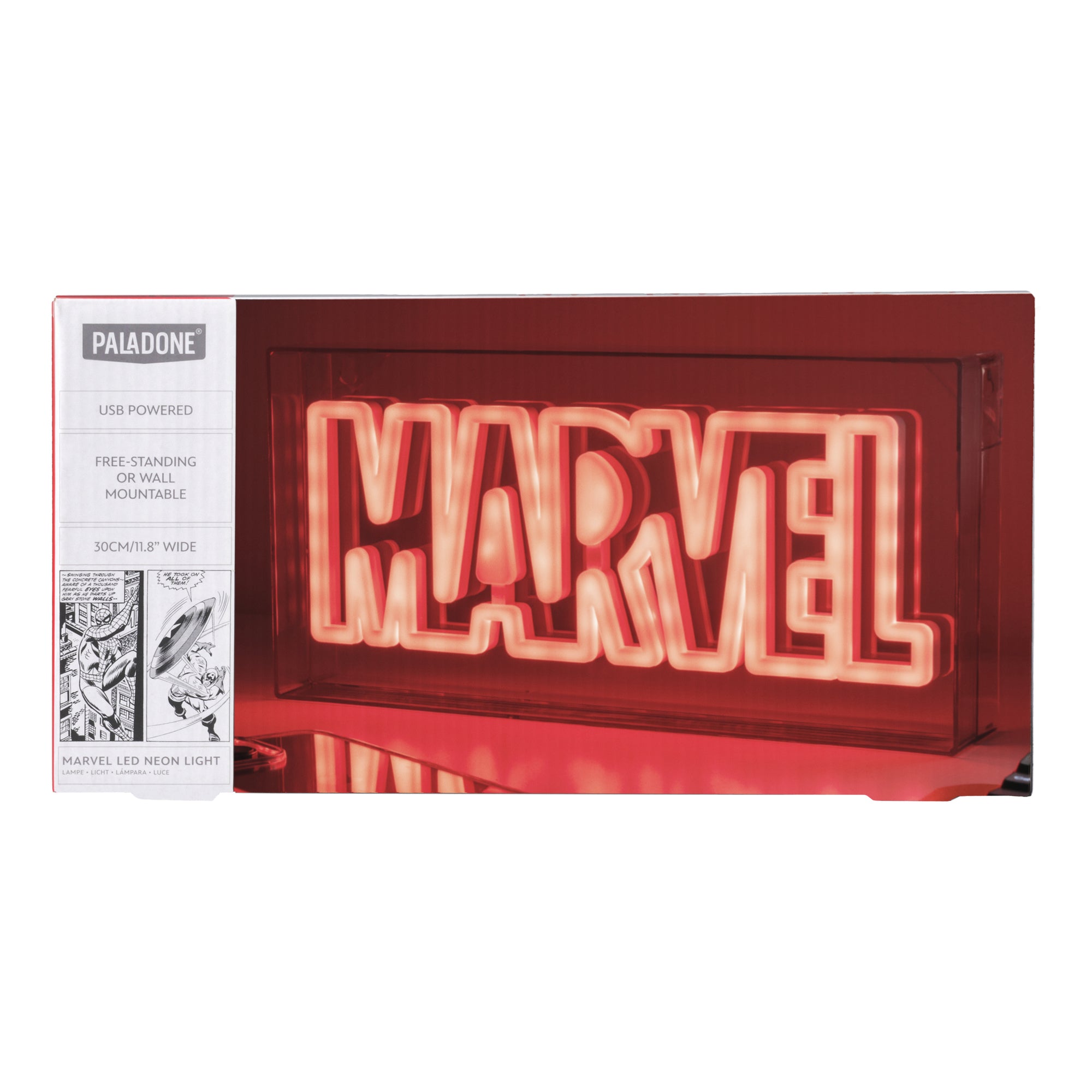 Marvel Lampara Luz Decorativa Neon Logo Original Paladone - Fan Army