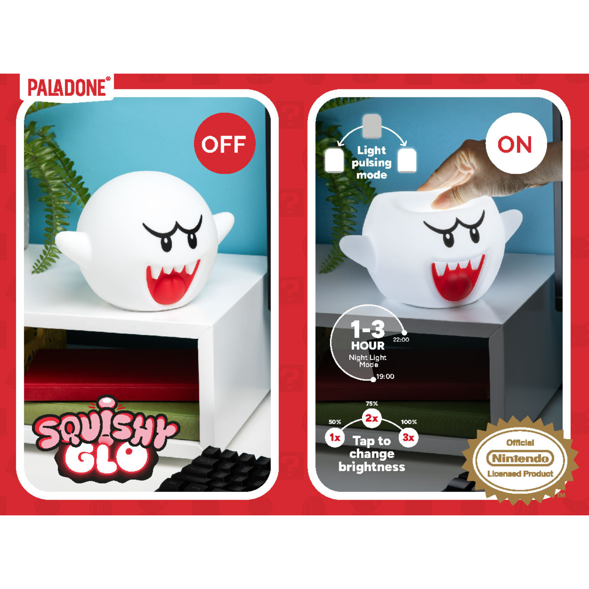 Super Mario Boo SquishyGlo Light