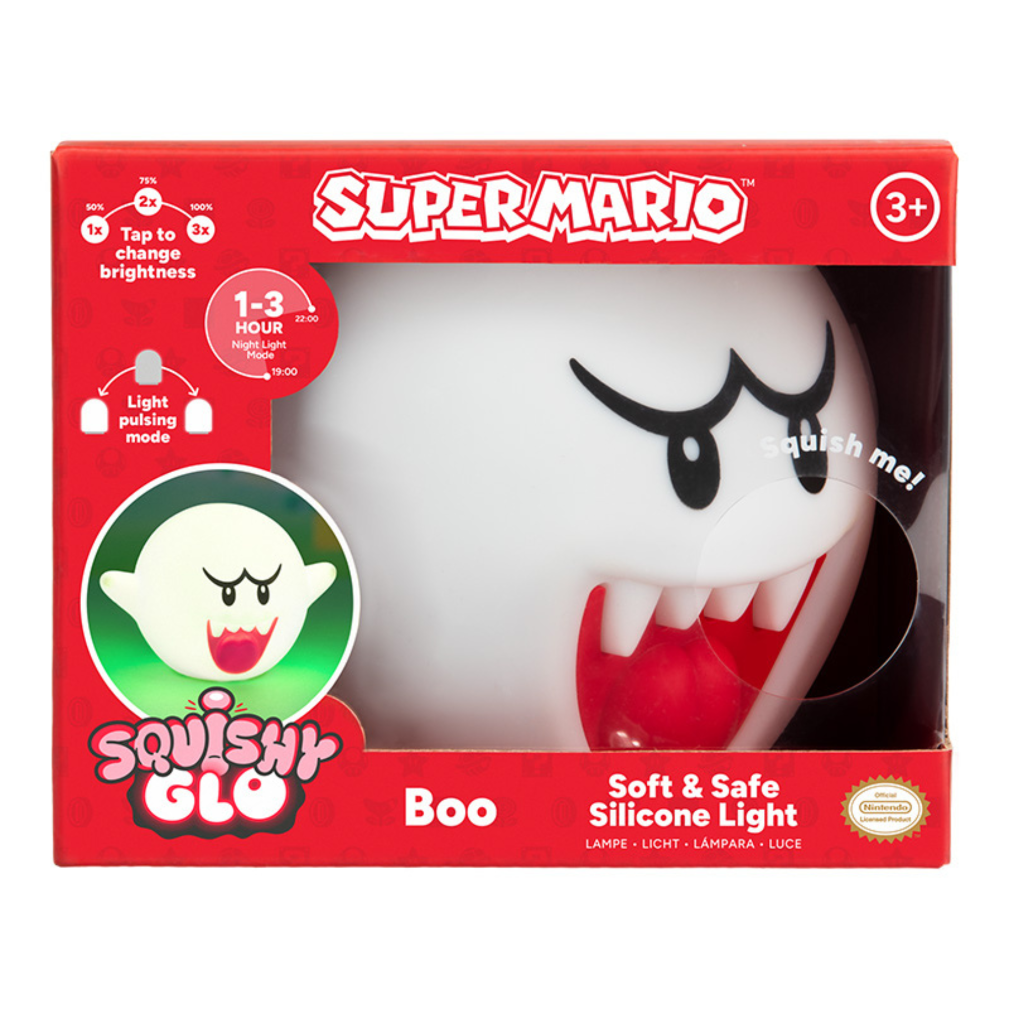 Super Mario Boo SquishyGlo Light