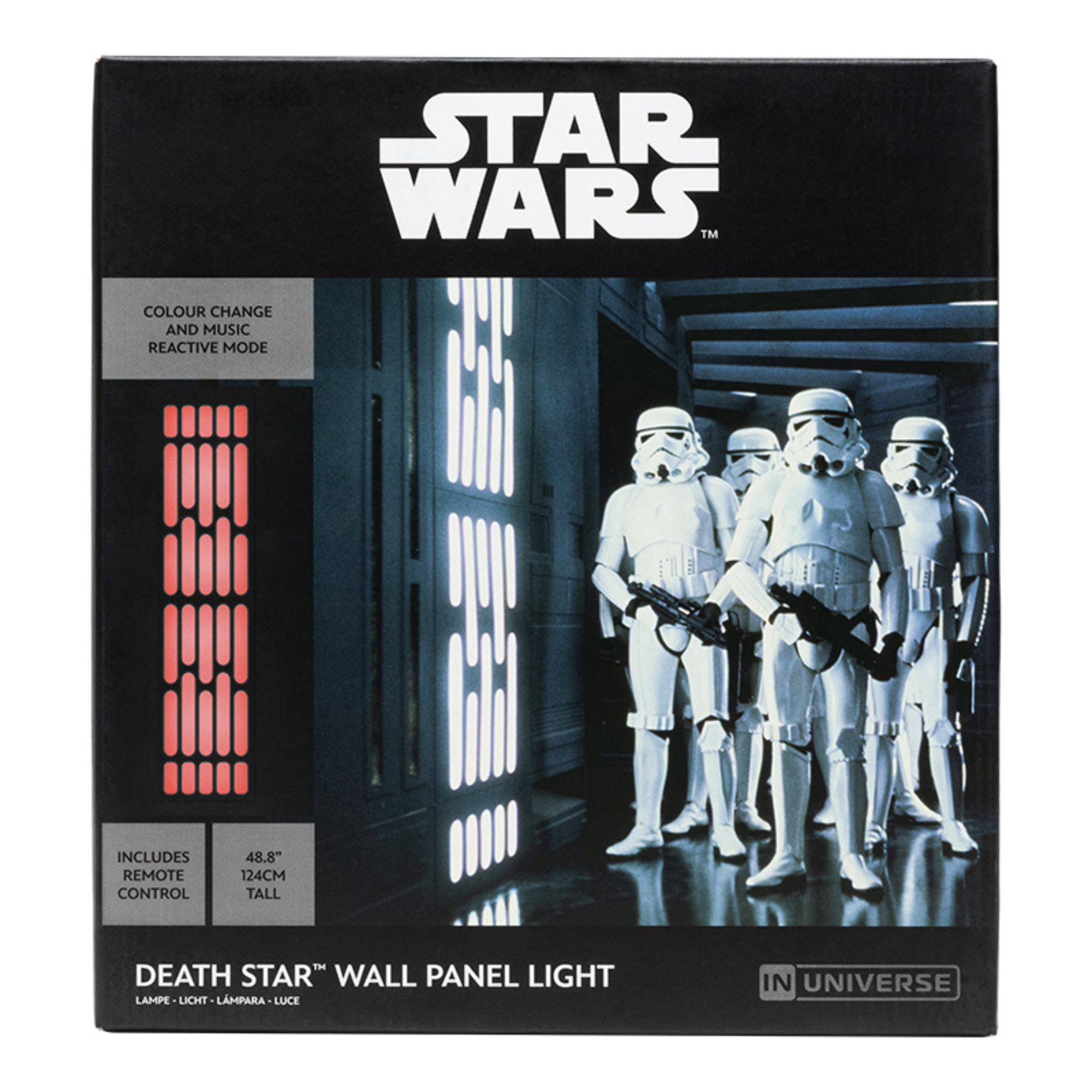 Panel LED Death Star Star Wars 124 cm Luz con Control Remoto Reacciona a Música