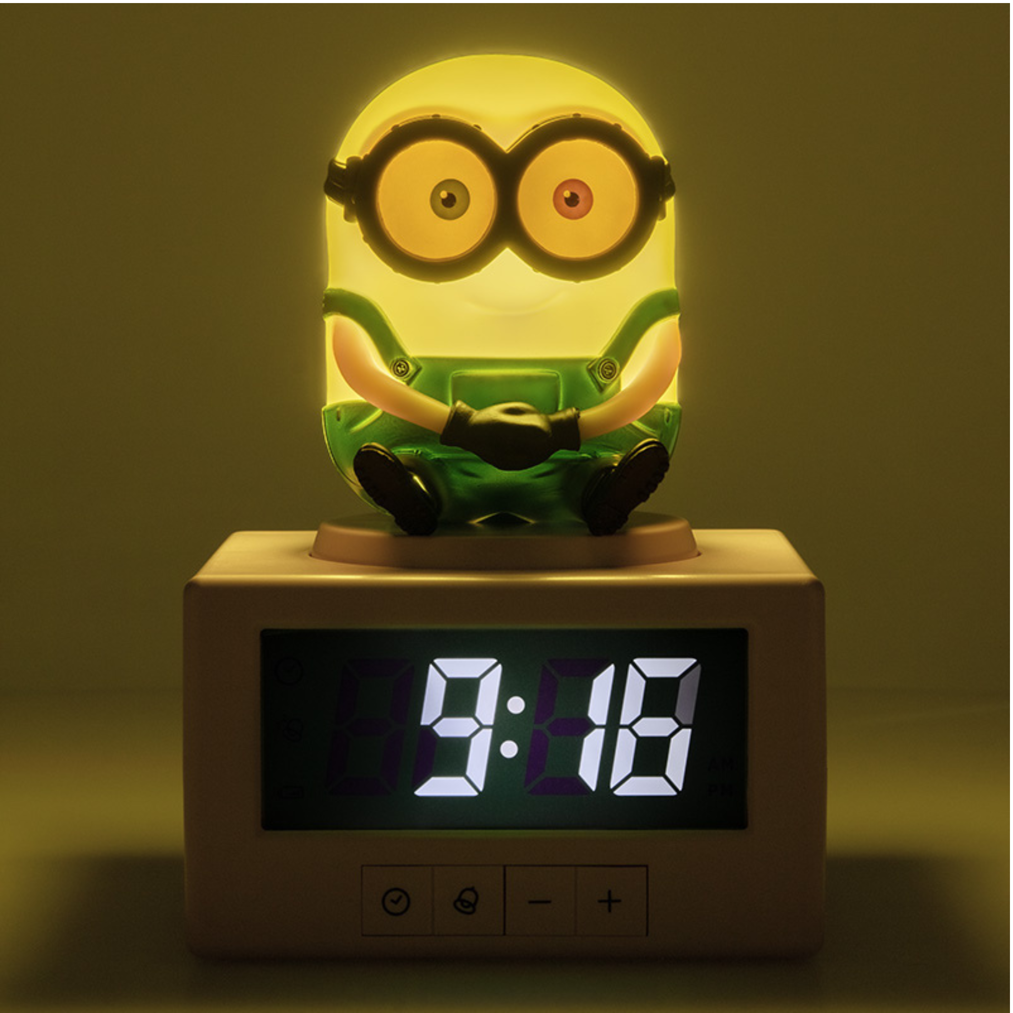 Despertador Minions Bob con Luz Nocturna Reloj Digital con Alarma