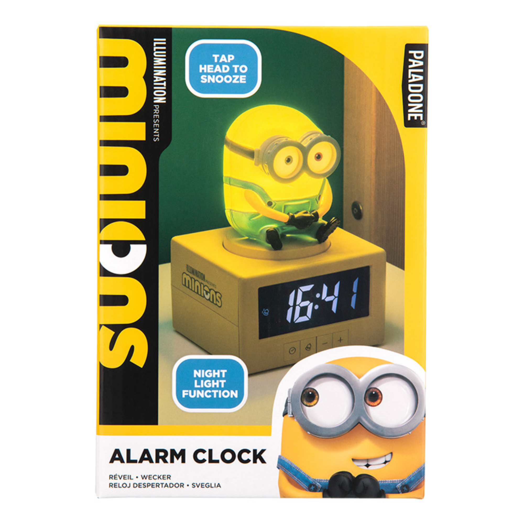 Despertador Minions Bob con Luz Nocturna Reloj Digital con Alarma