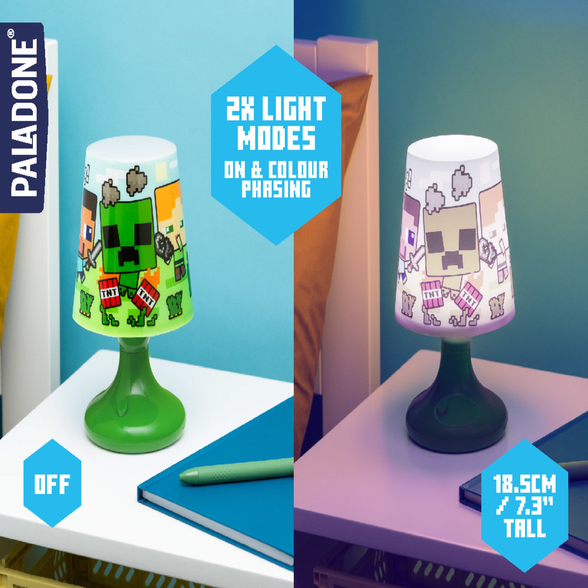 Lámpara de Mesa Minecraft Personajes Luz de Noche Original - Fan Army