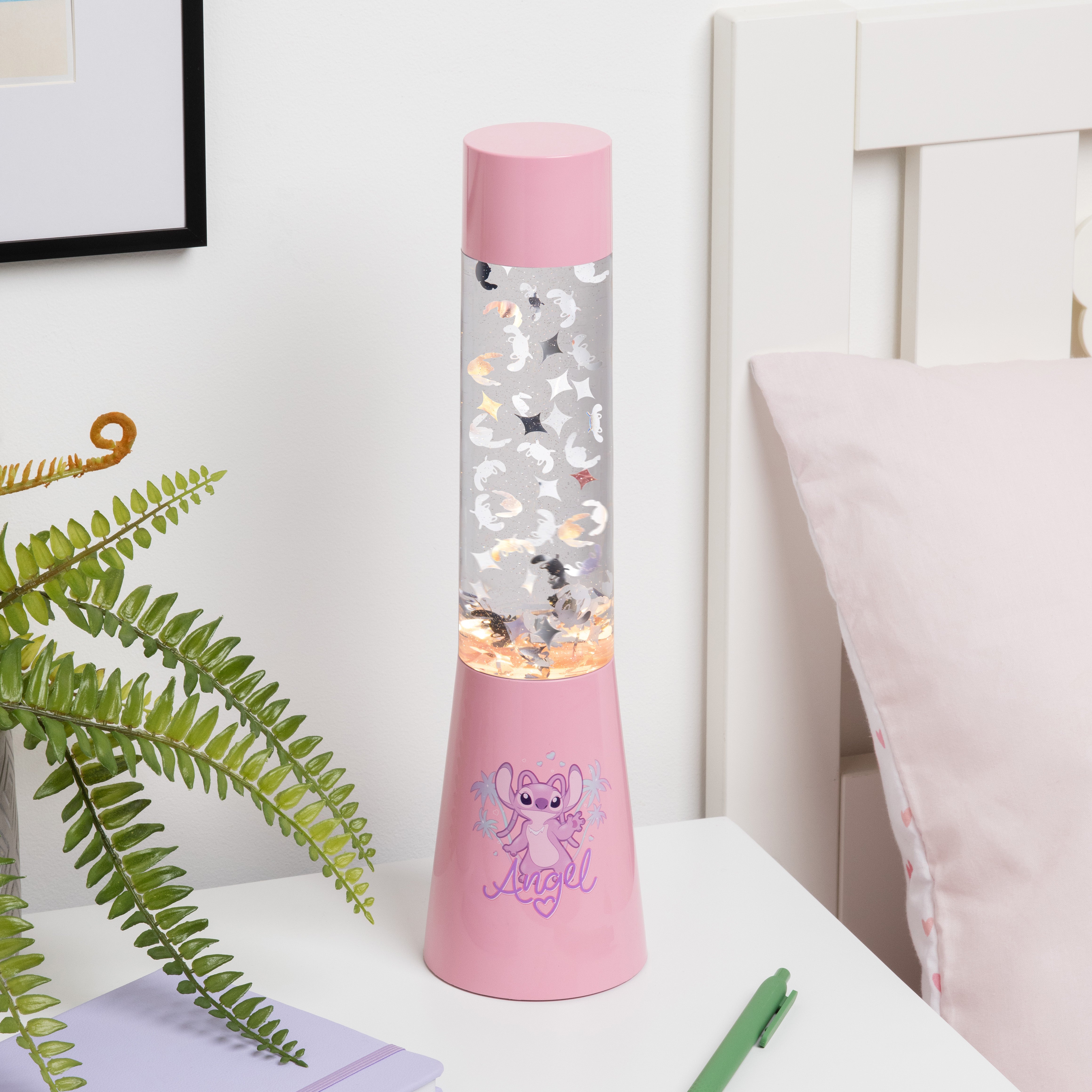 Lámpara de Lava Angel Stitch Luz de Noche Original