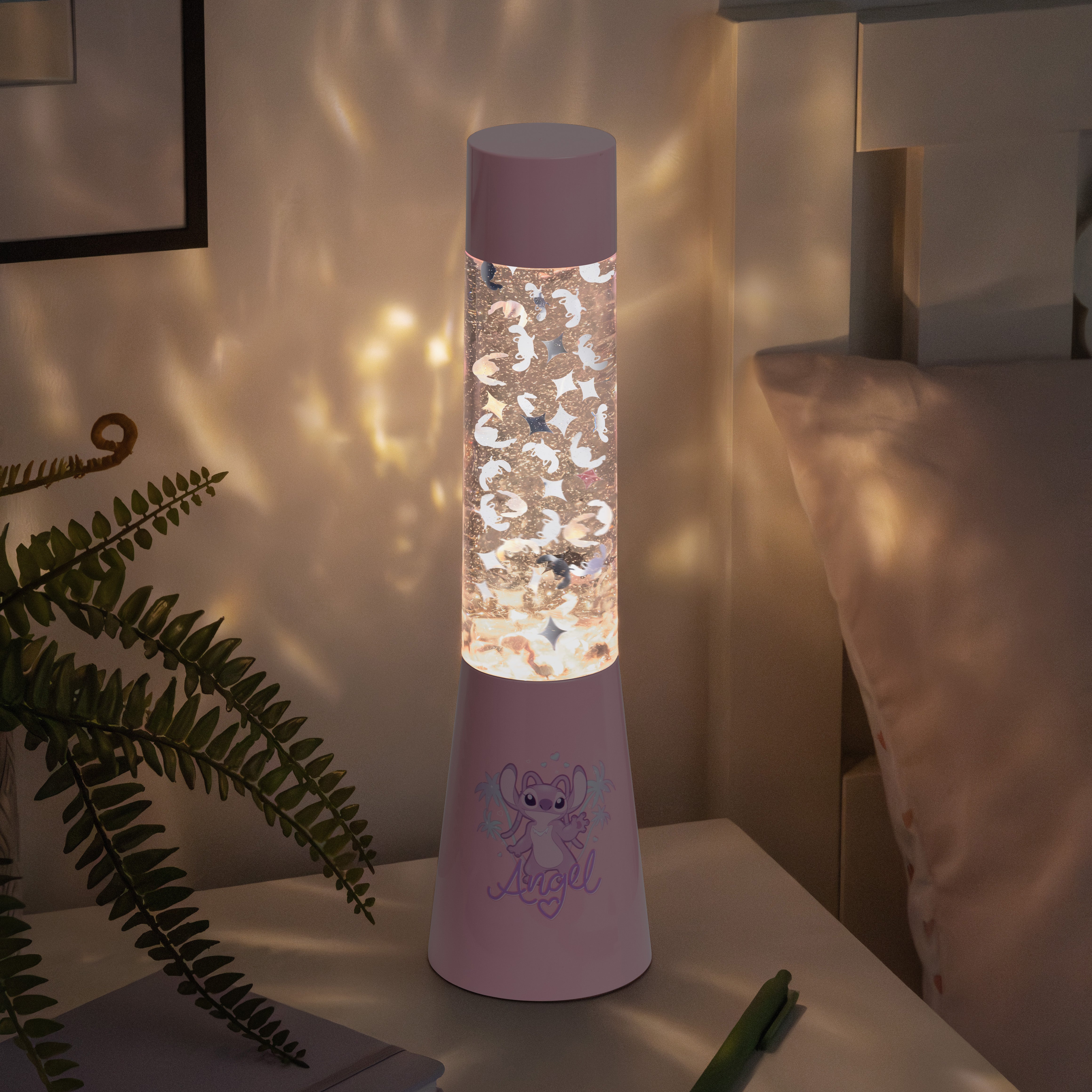 Lámpara de Lava Angel Stitch Luz de Noche Original