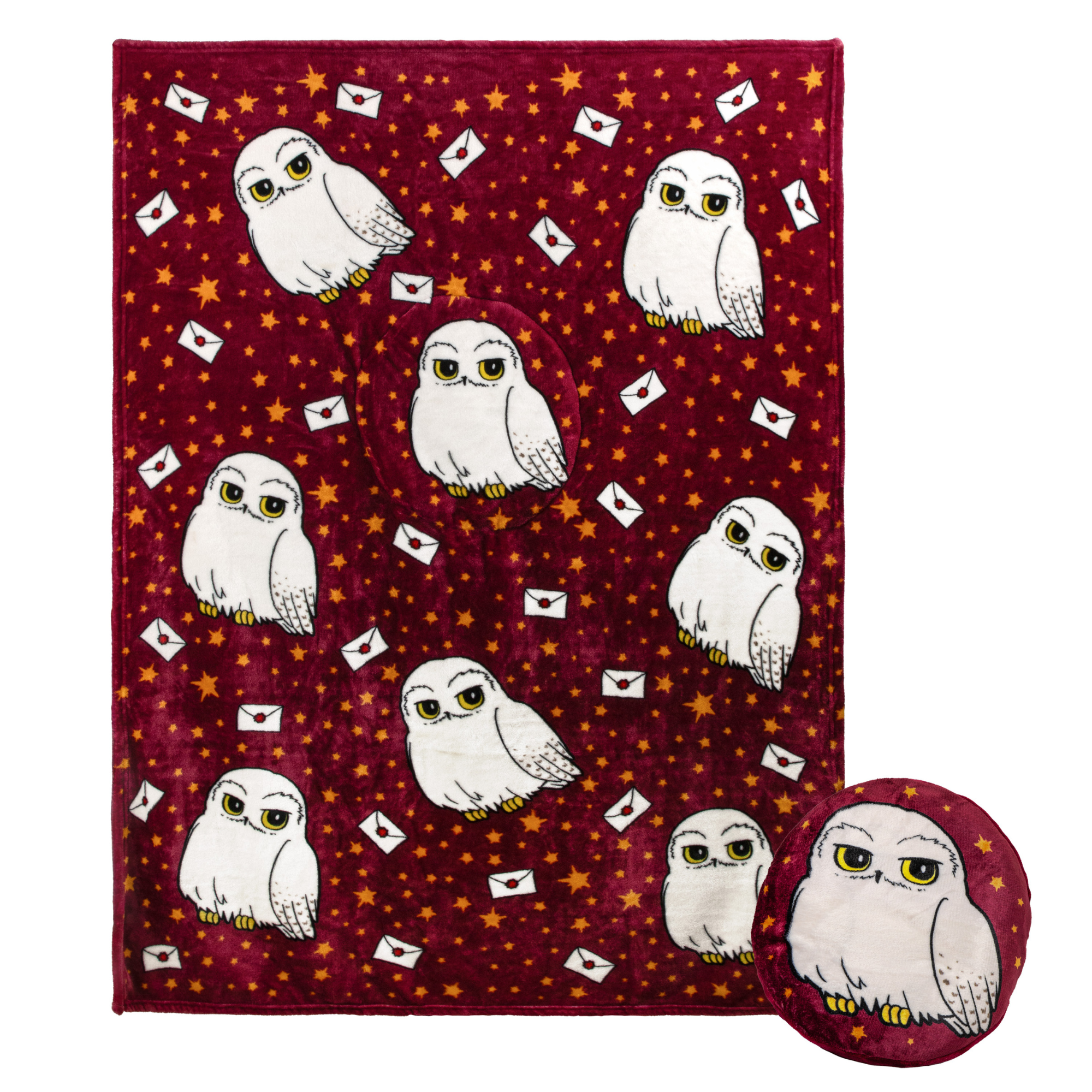 Cojín Cobija Hedwig Harry Potter 2 en 1 | Almohada Convertible 120 × 150 cm