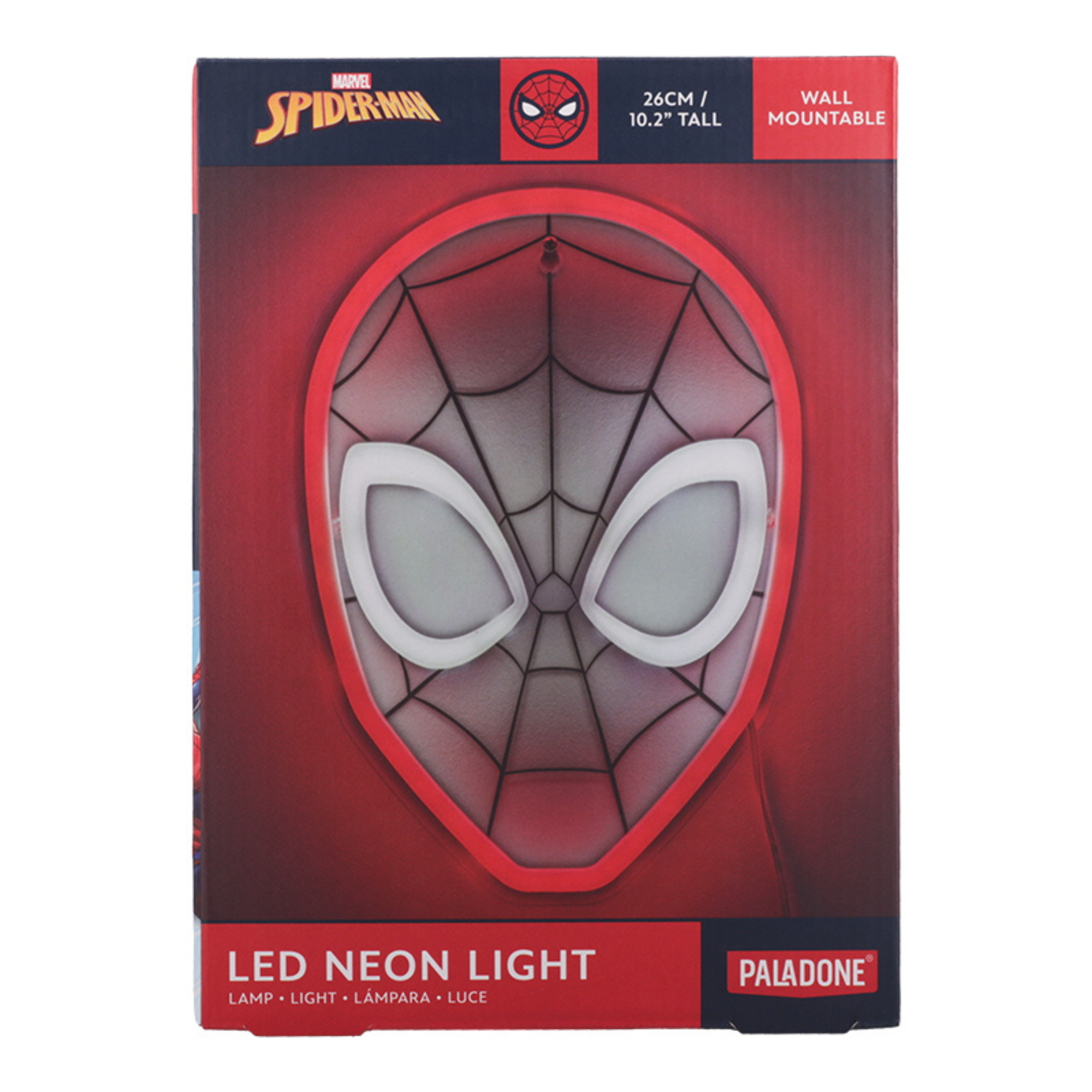 Lámpara Neon Spider-Man Luz Roja Decoración Marvel - Fan Army