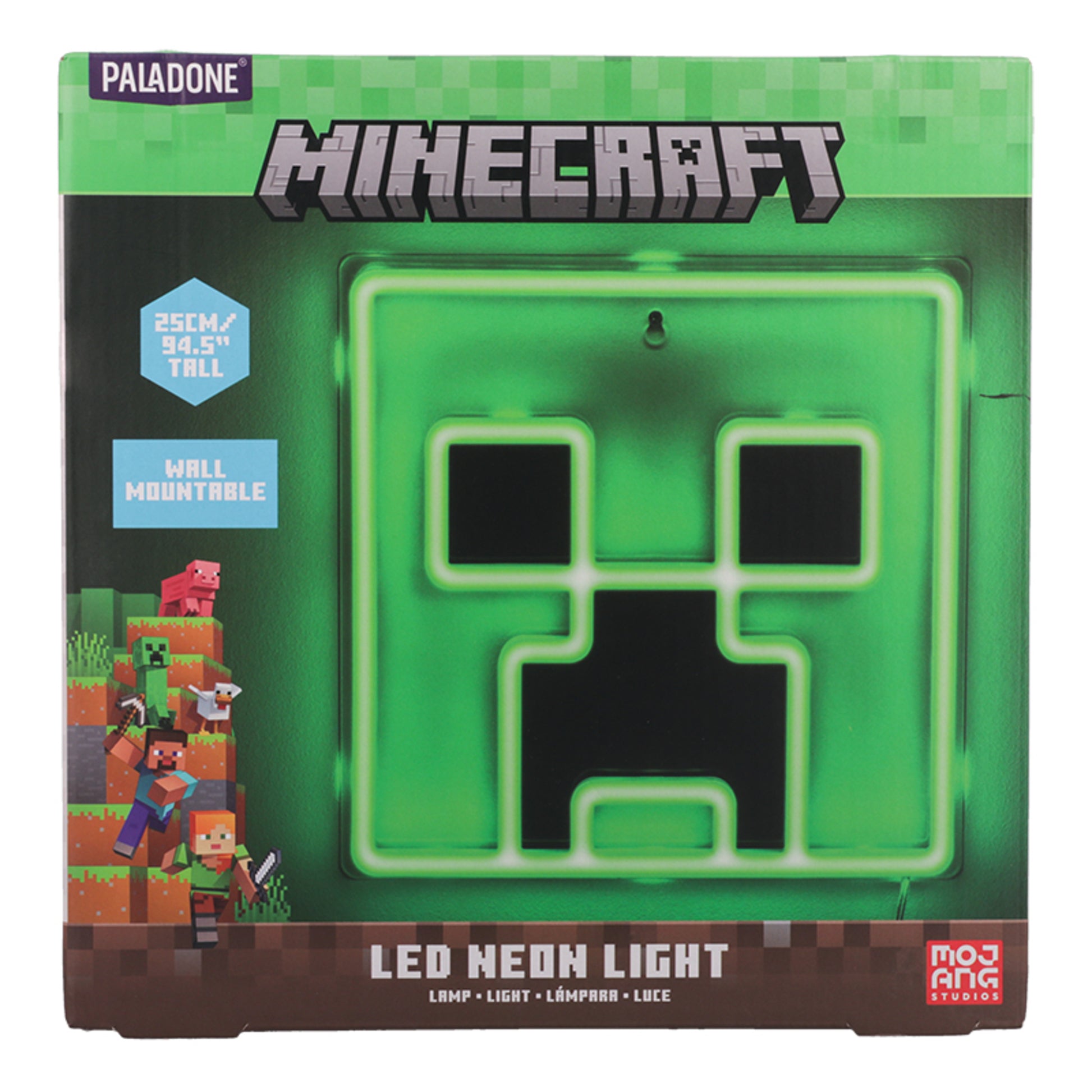 Lámpara para Pared Neón Creeper Minecraft Luz de Noche Original - Fan Army