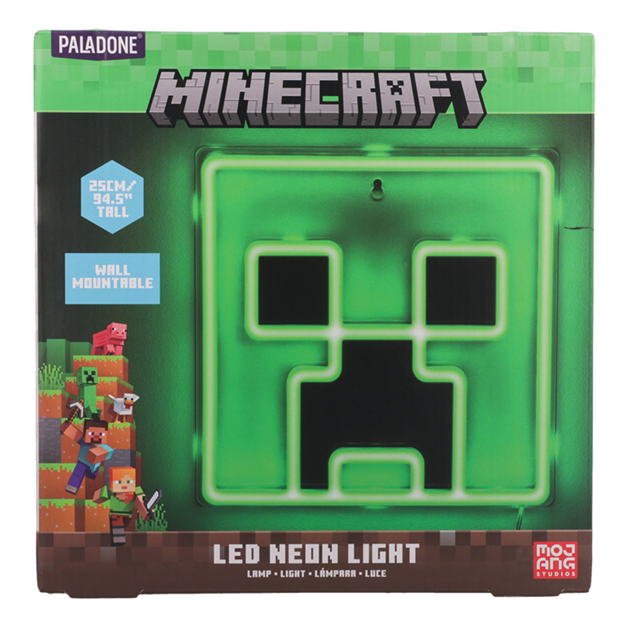 Lámpara para Pared Neón Creeper Minecraft Luz de Noche Original - Fan Army