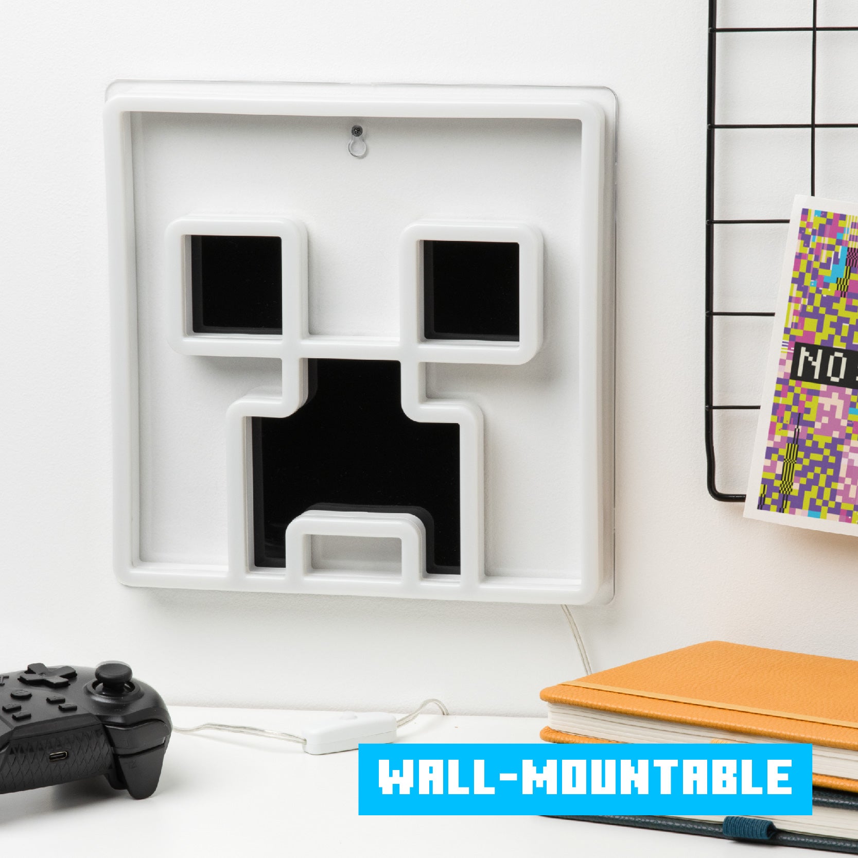 Lámpara para Pared Neón Creeper Minecraft Luz de Noche Original - Fan Army