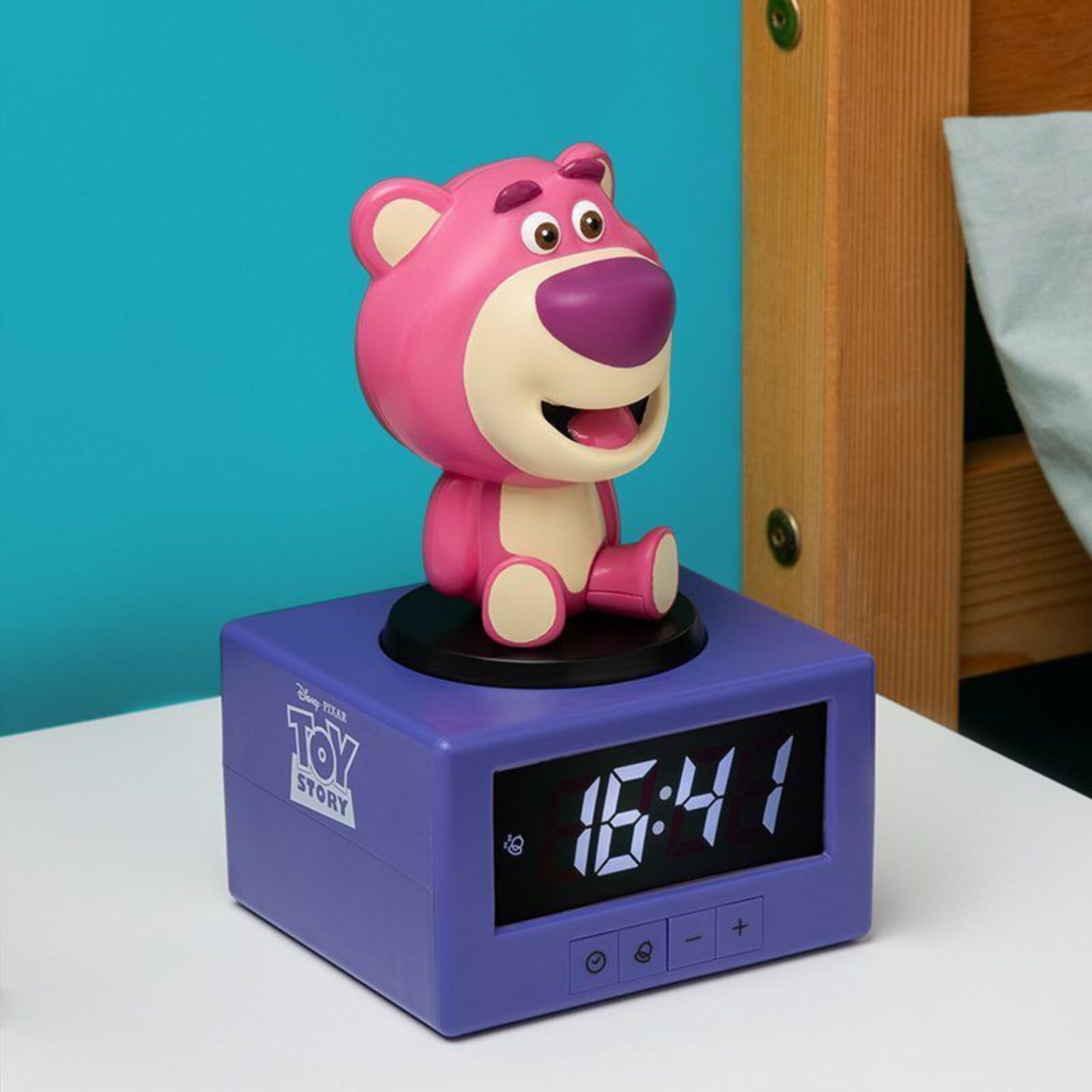 Despertador Lotso Toy Story con Luz Nocturna Reloj Digital con Alarma Musical - Fan Army