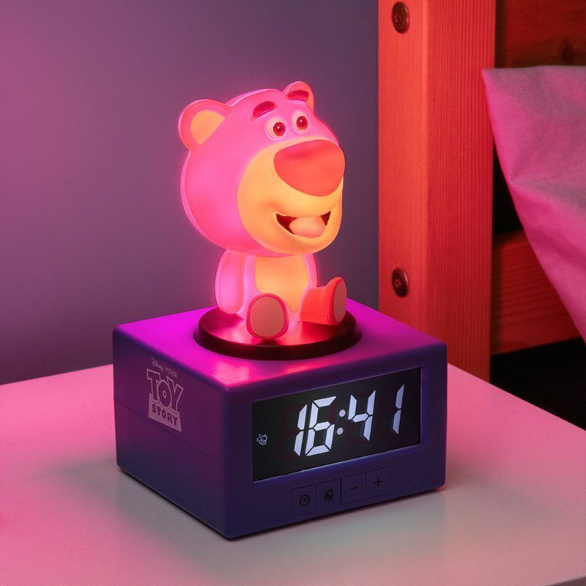 Despertador Lotso Toy Story con Luz Nocturna Reloj Digital con Alarma Musical - Fan Army