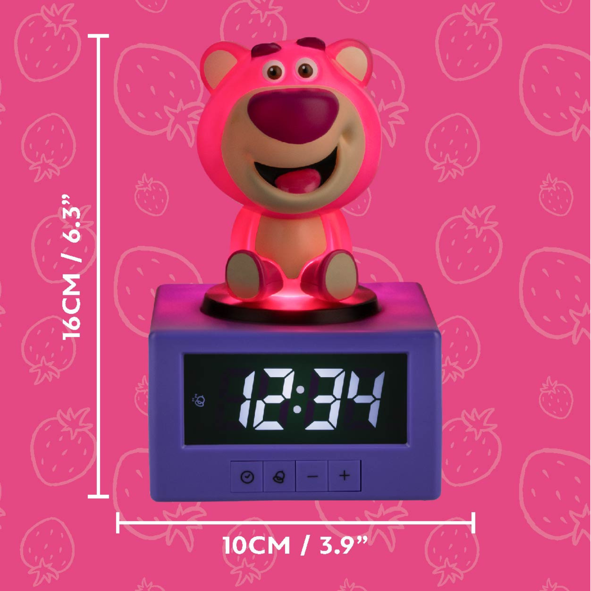 Despertador Lotso Toy Story con Luz Nocturna Reloj Digital con Alarma Musical - Fan Army