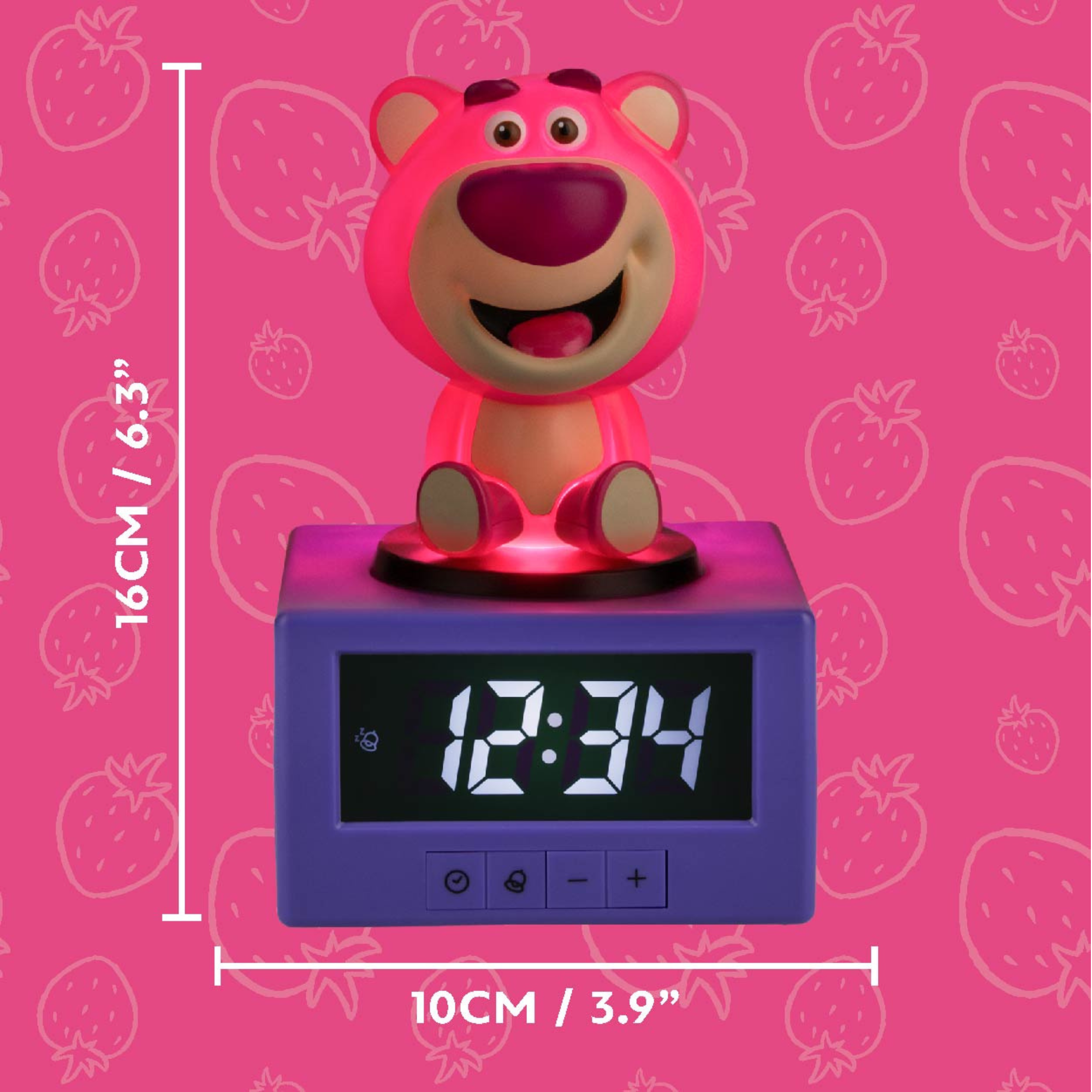 Despertador Lotso Toy Story con Luz Nocturna Reloj Digital con Alarma Musical - Fan Army