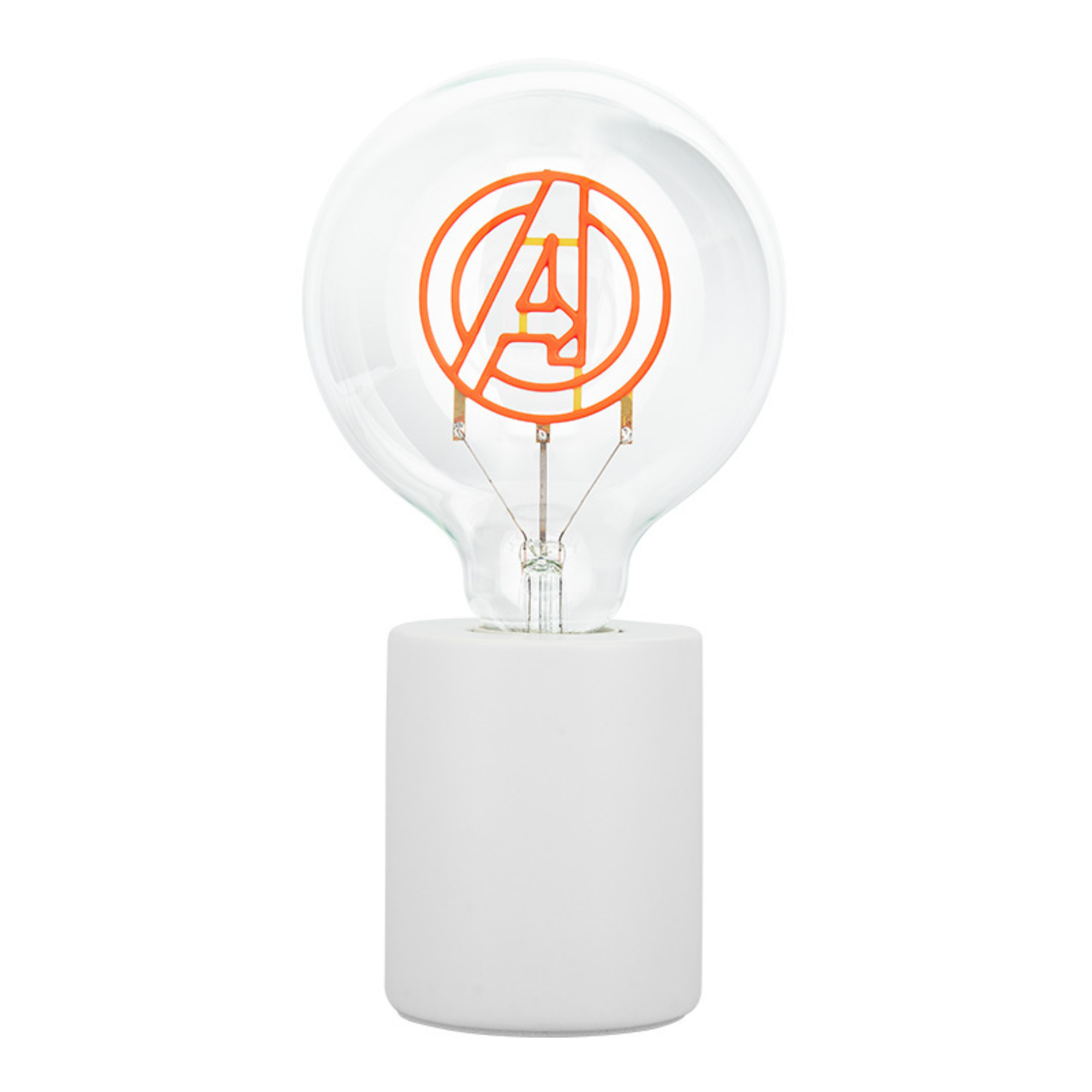 Lámpara LED Neon Avengers Marvel Foco Decorativo con Base Cerámica