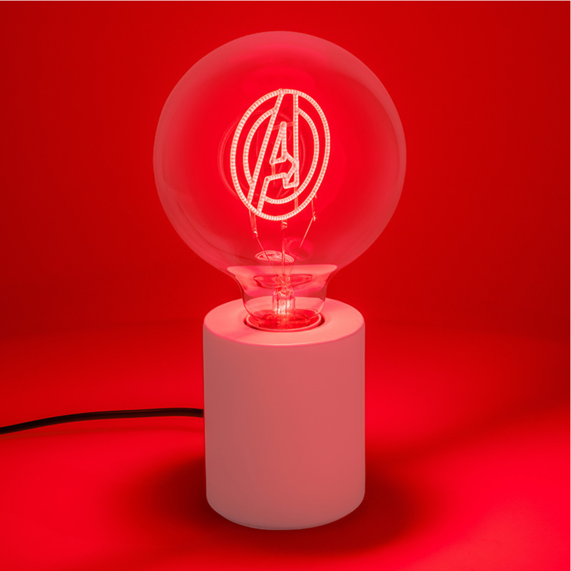 Lámpara LED Neon Avengers Marvel Foco Decorativo con Base Cerámica