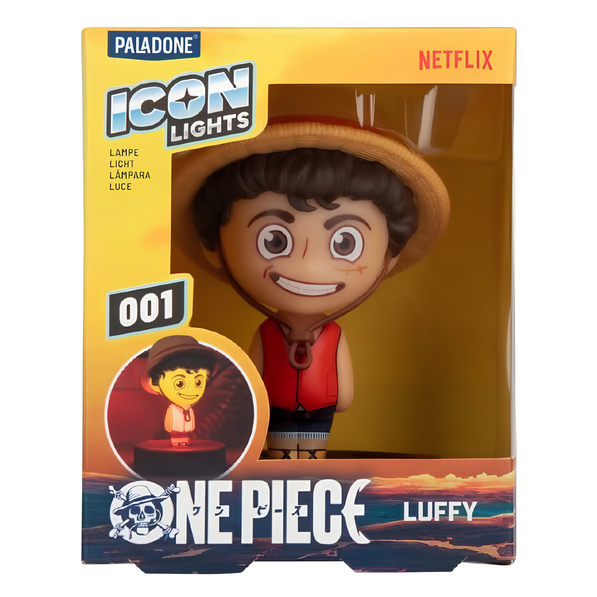Lámpara Icon Luffy One Piece LED 12 cm Luz Nocturna Coleccionable Oficial