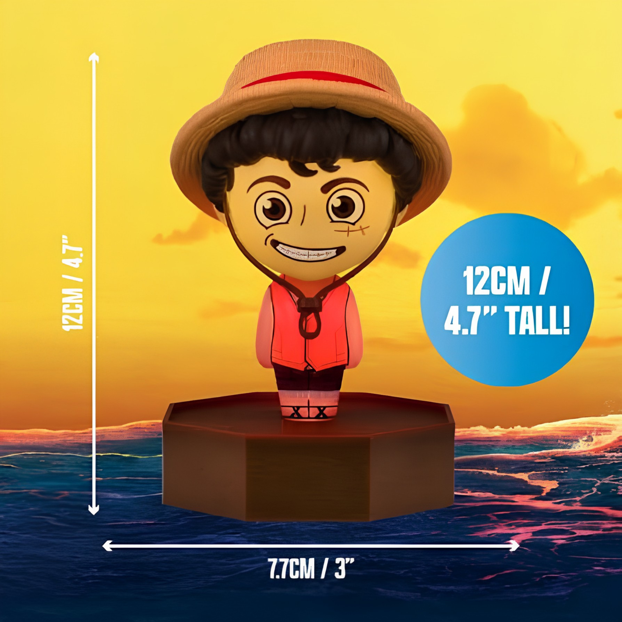 Lámpara Icon Luffy One Piece LED 12 cm Luz Nocturna Coleccionable Oficial