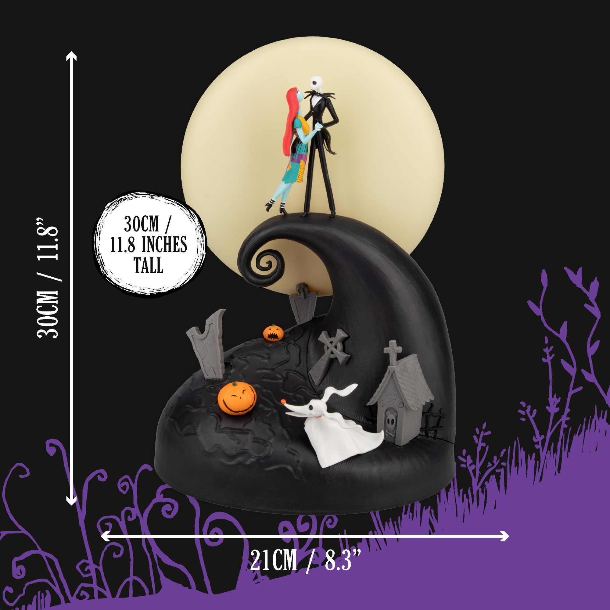 Lámpara Diorama Jack & Sally LED Nightmare Before Christmas