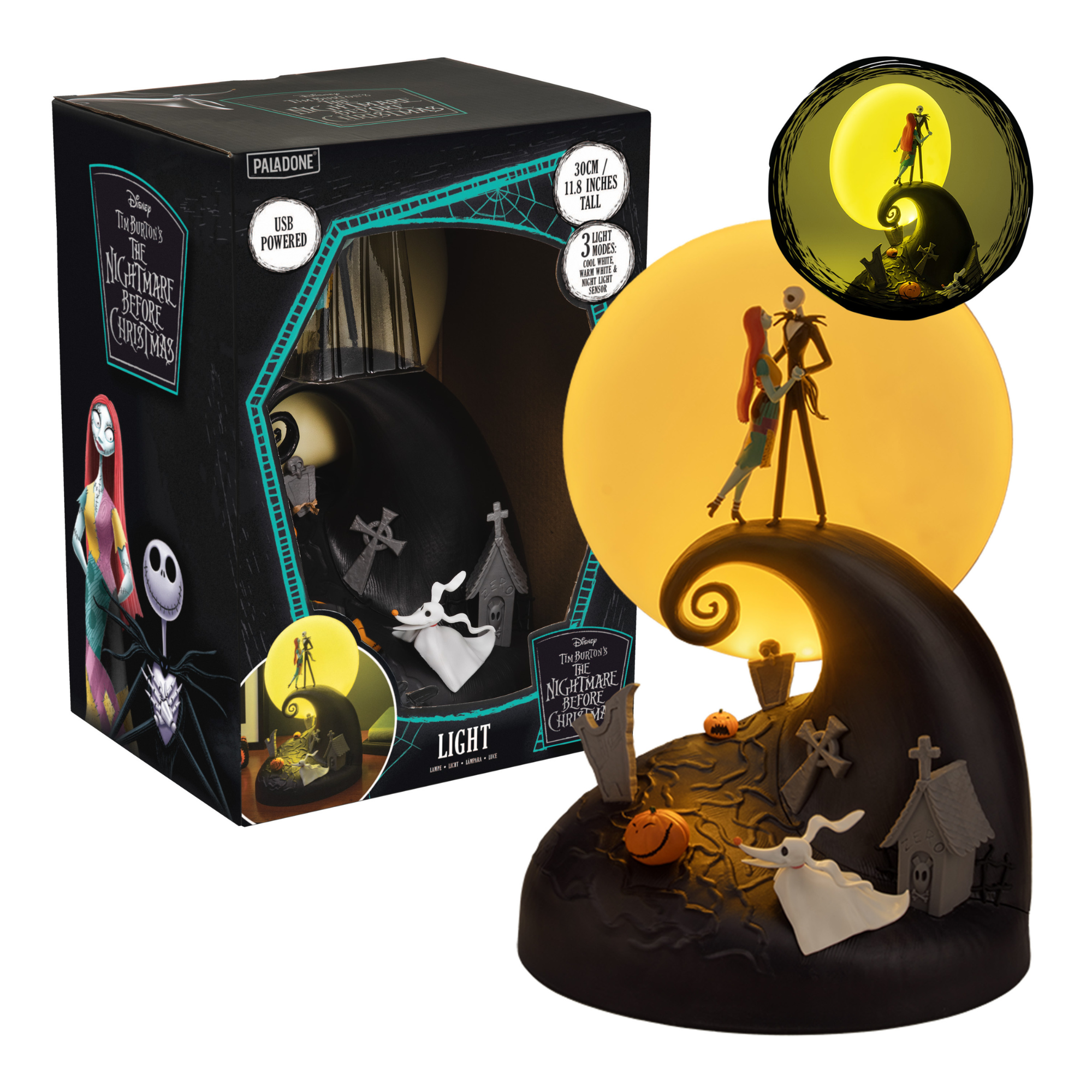 Lámpara Diorama Jack & Sally LED Nightmare Before Christmas