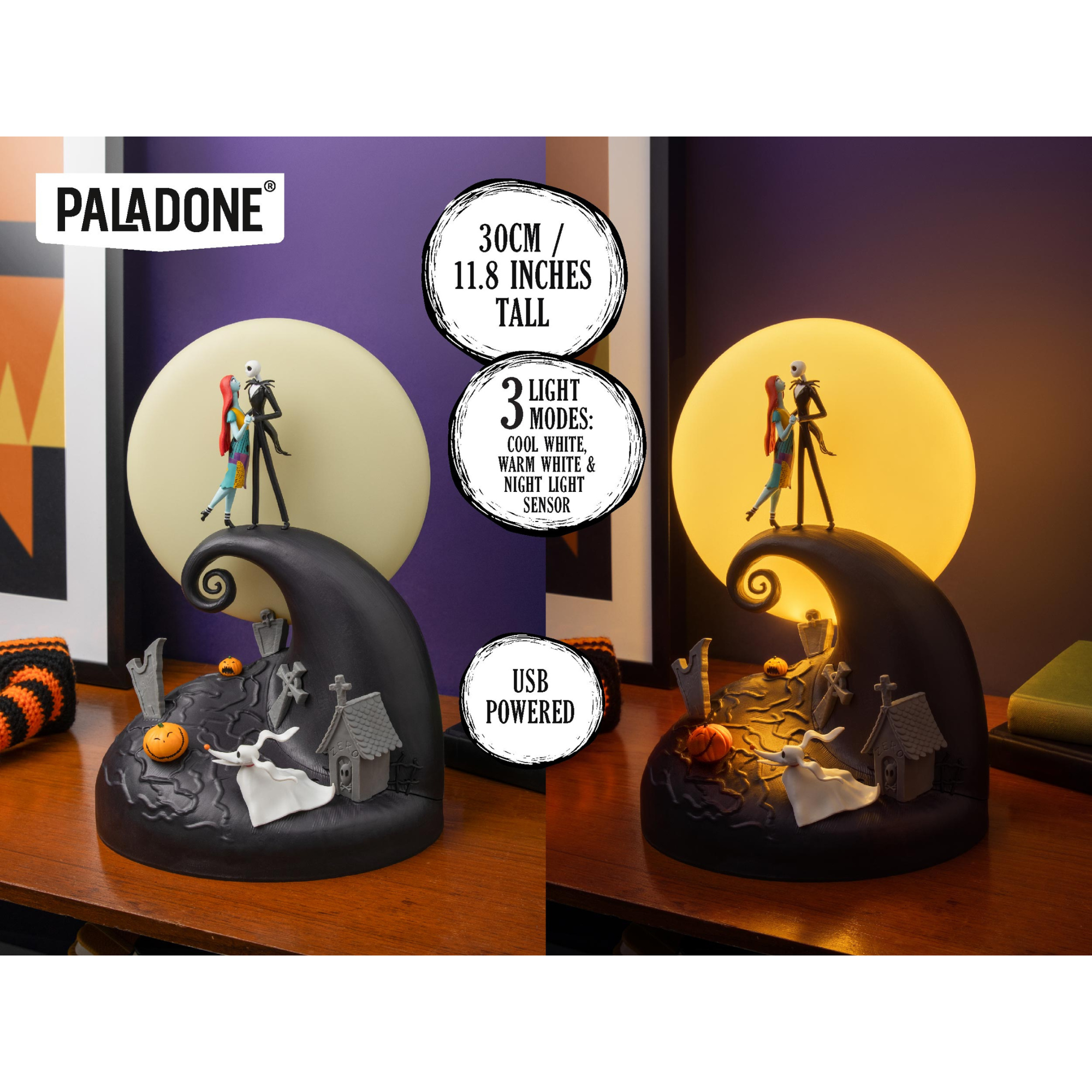 Lámpara Diorama Jack & Sally LED Nightmare Before Christmas