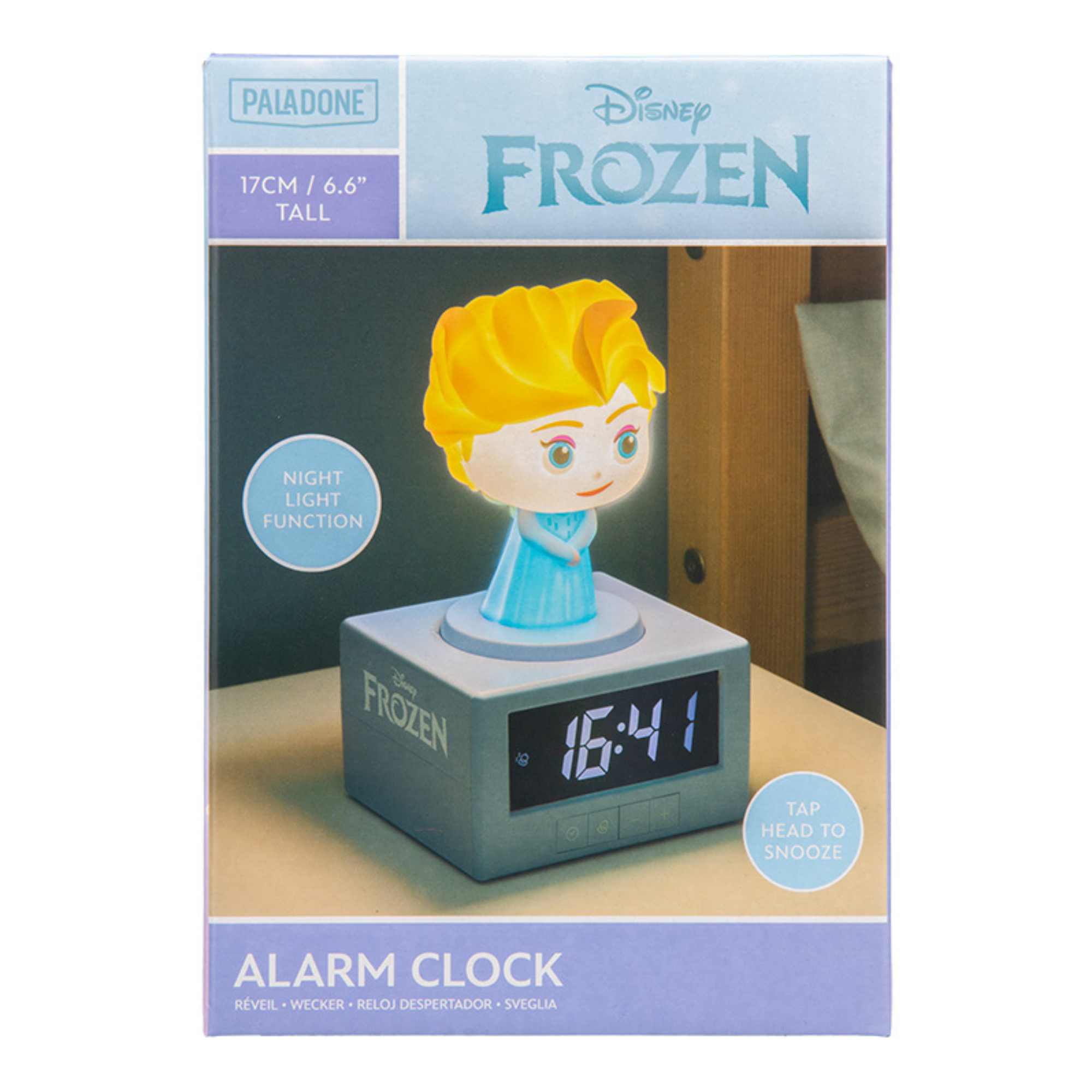 Despertador Elsa Frozen con Luz Nocturna Reloj Digital con Alarma Musical