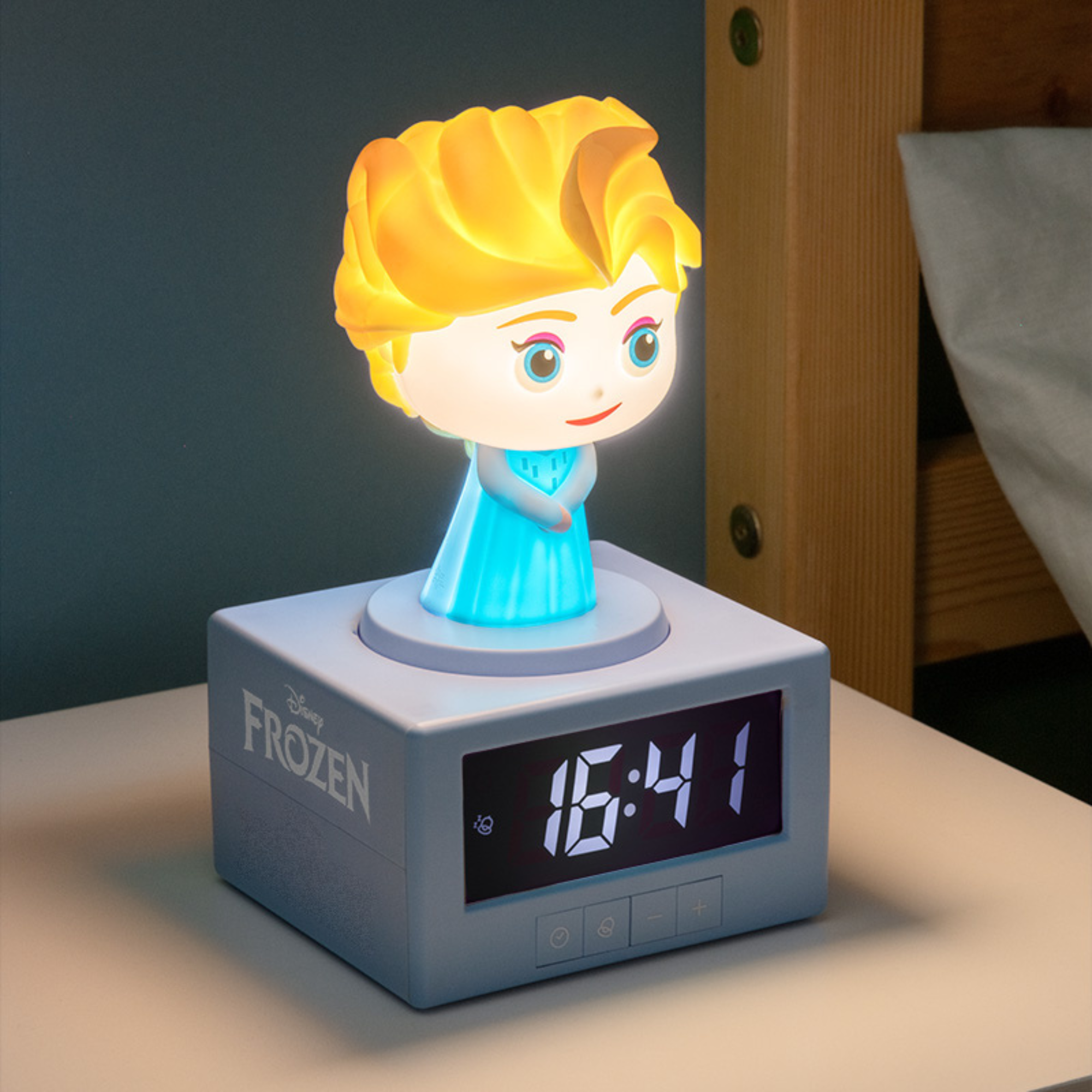 Despertador Elsa Frozen con Luz Nocturna Reloj Digital con Alarma Musical