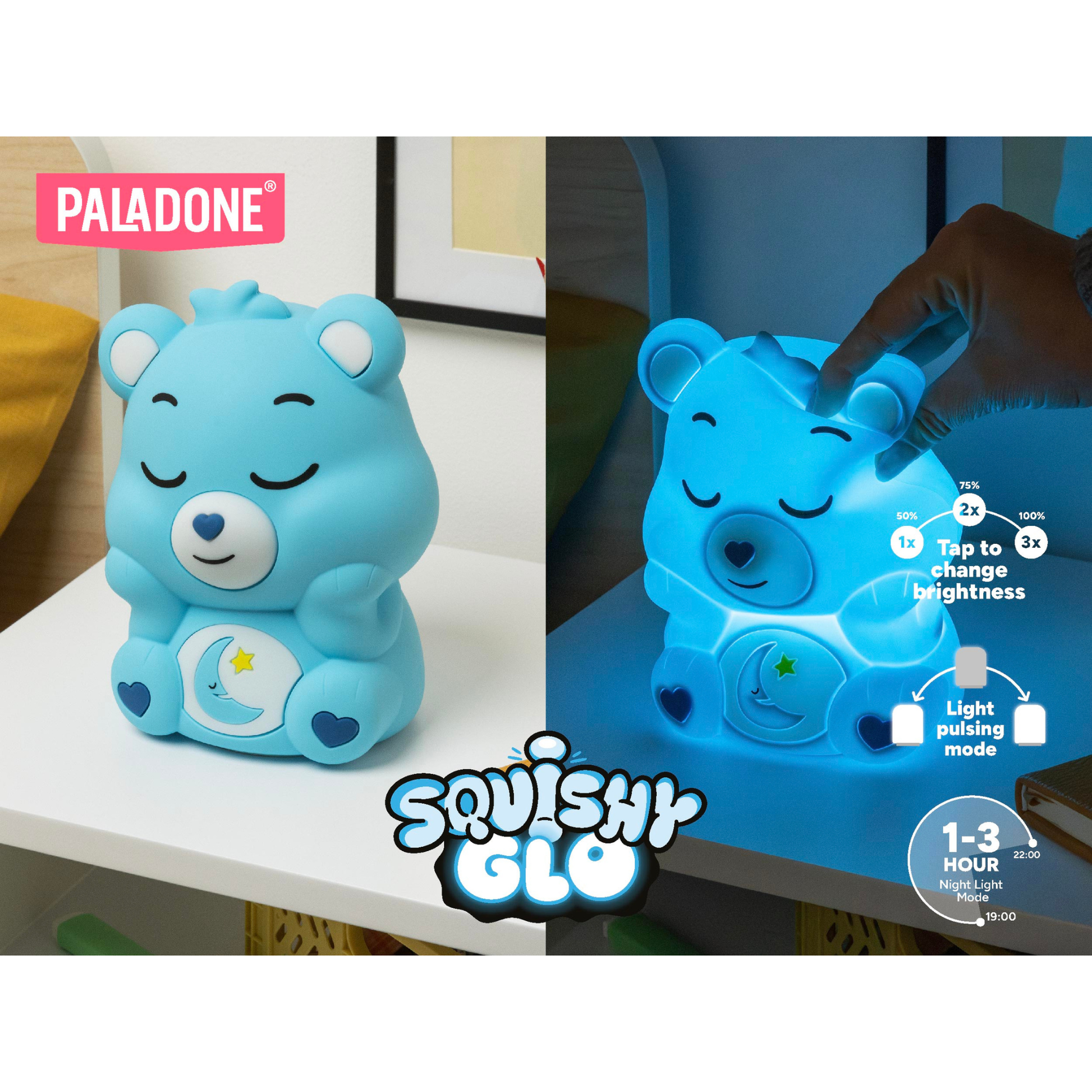 Lámpara Care Bears Bedtime Bear SquishyGlo Oficial - Fan Army