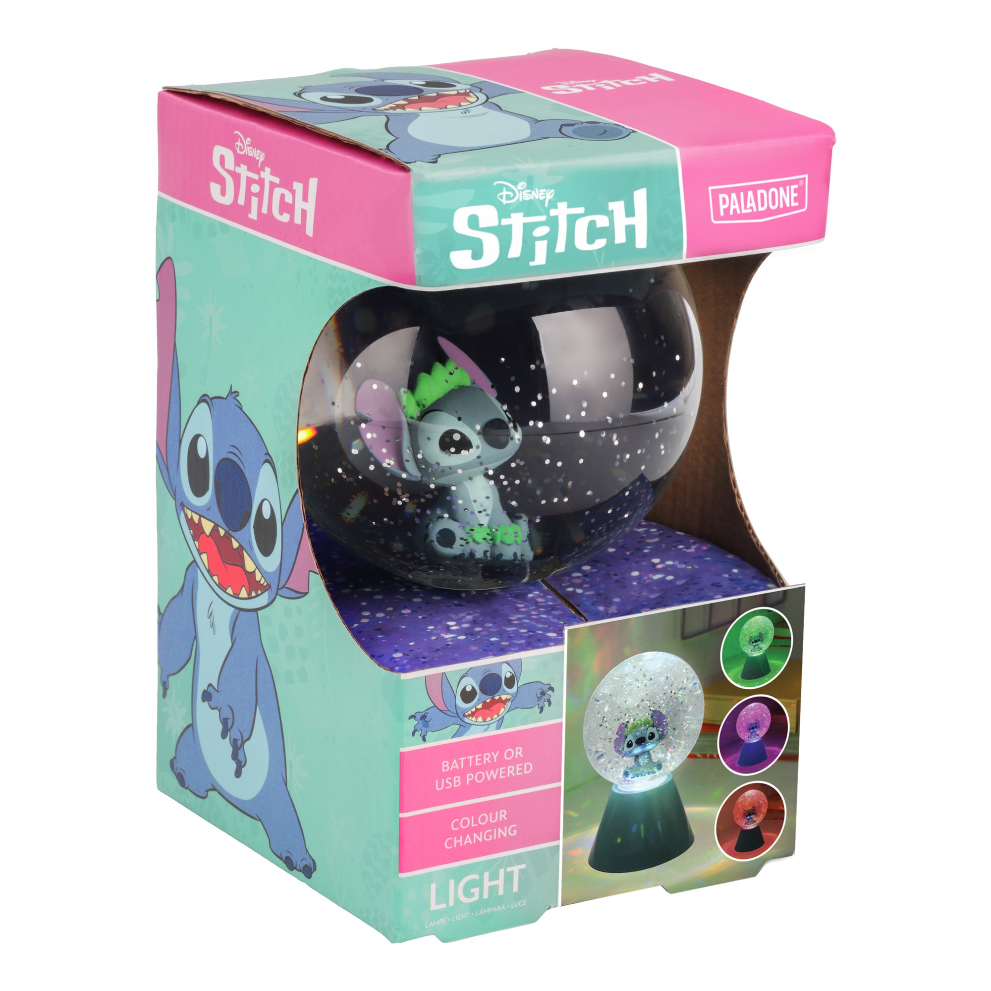 Stitch Lampara Led Glitter Azul - Fan Army