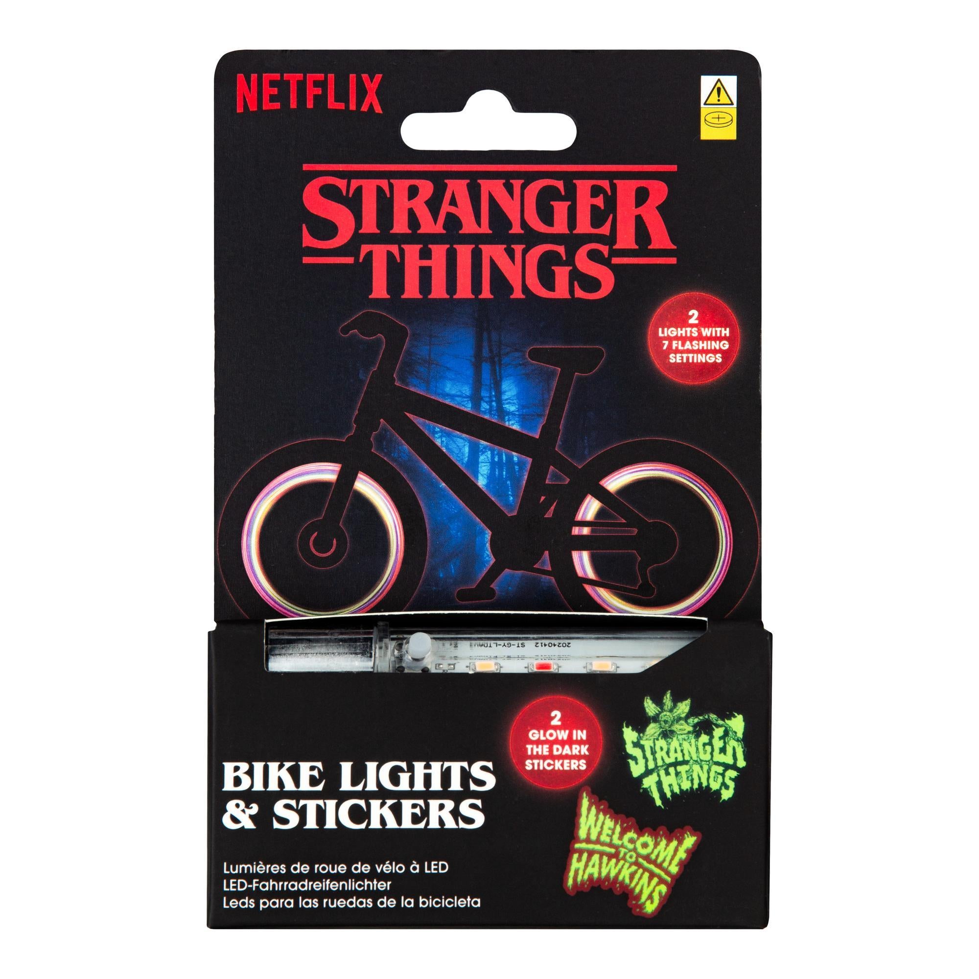 Stranger Things 5 LED Bike Lights and stickers - Fan Army