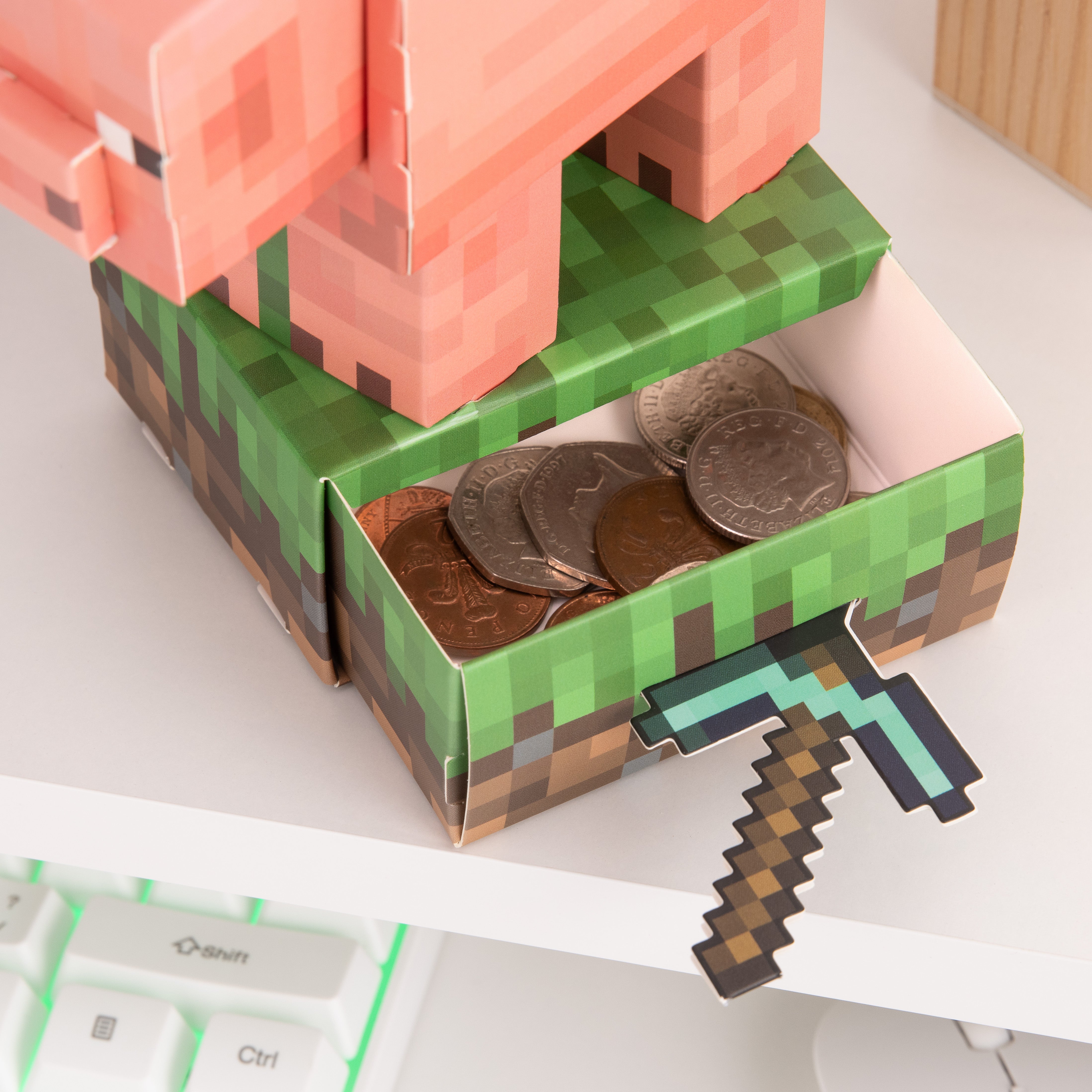 Kit Para Hacer Tu Propia Alcancía de Pig Minecraft Original
