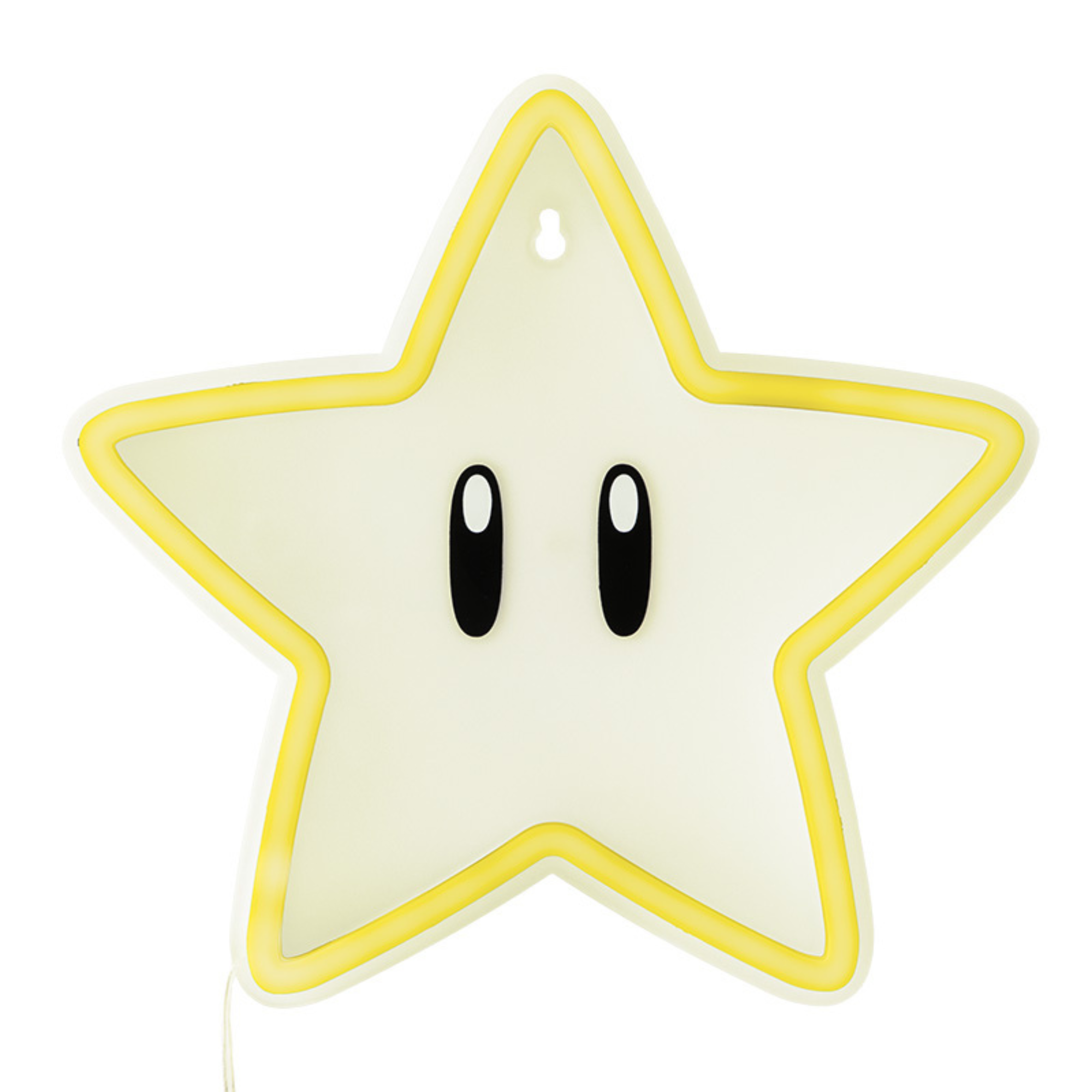 Lámpara Neon Super Mario Star LED 24 cm | Luz Amarilla | Decoración Gamer USB