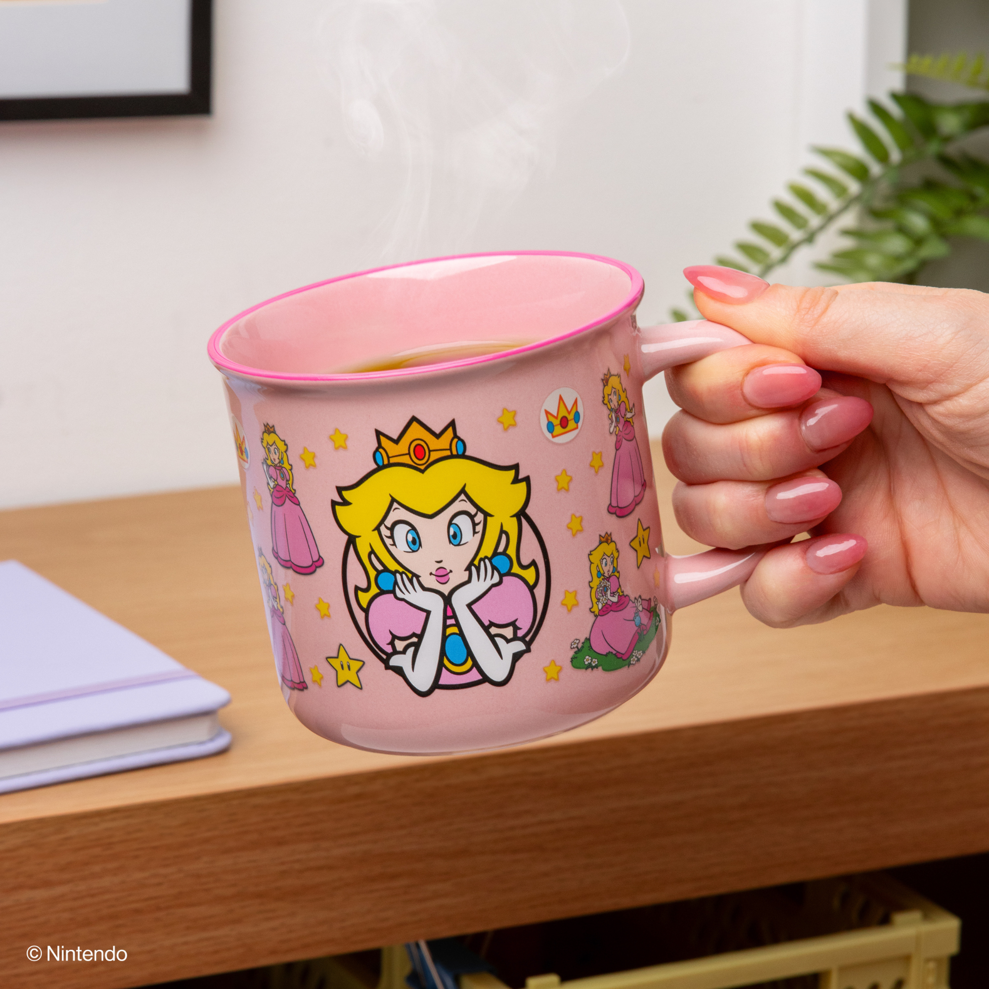 Taza Princess Peach Mágica 350 ml Heat Change Mug Super Mario Oficial