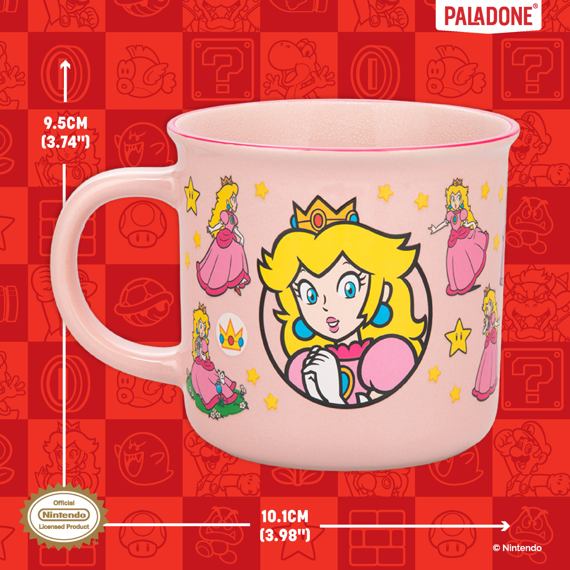 Taza Princess Peach Mágica 350 ml Heat Change Mug Super Mario Oficial