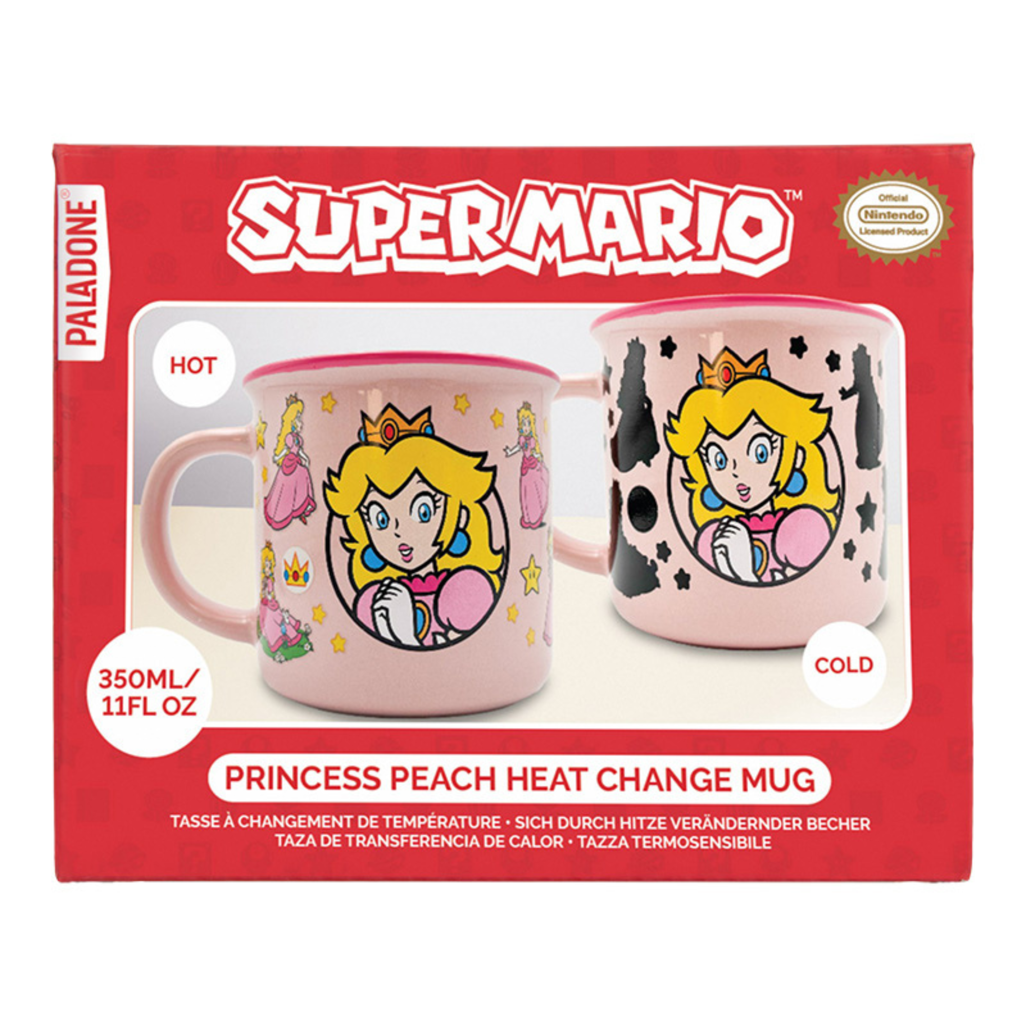 Taza Princess Peach Mágica 350 ml Heat Change Mug Super Mario Oficial