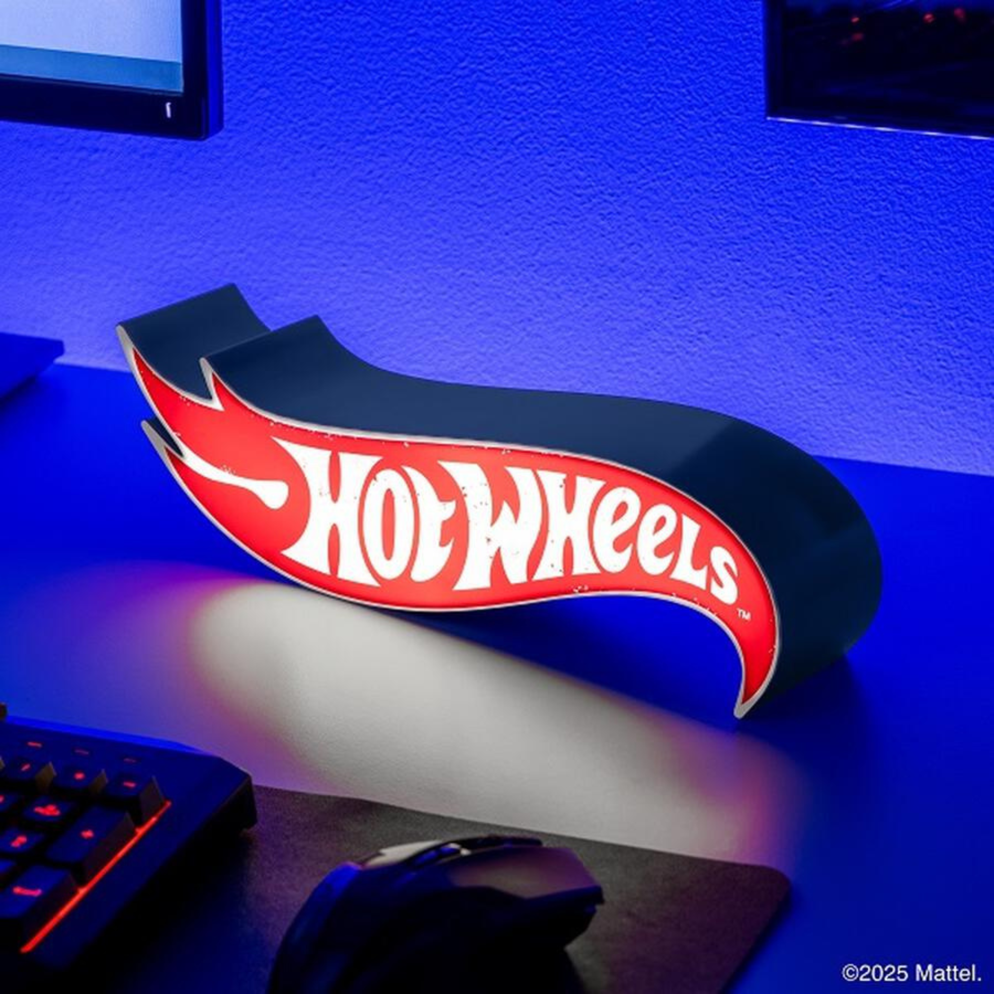 Lámpara LED Hot Wheels Logo Luz Decorativa Gamer - Fan Army
