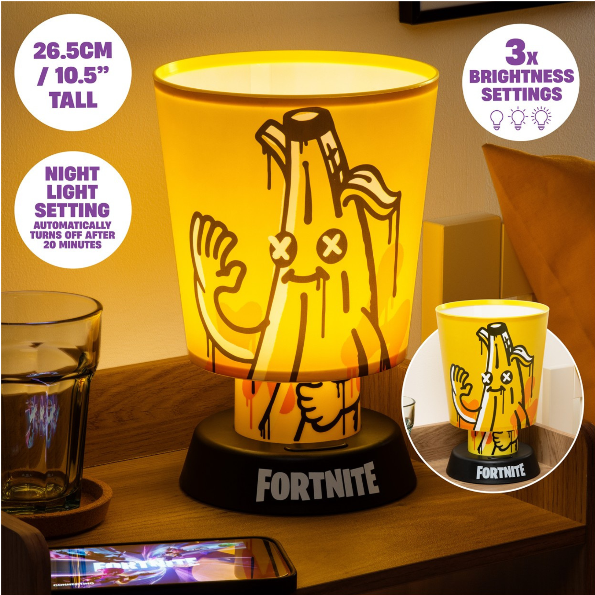 Lámpara Fortnite Peely LED con 3 Intensidades - Fan Army
