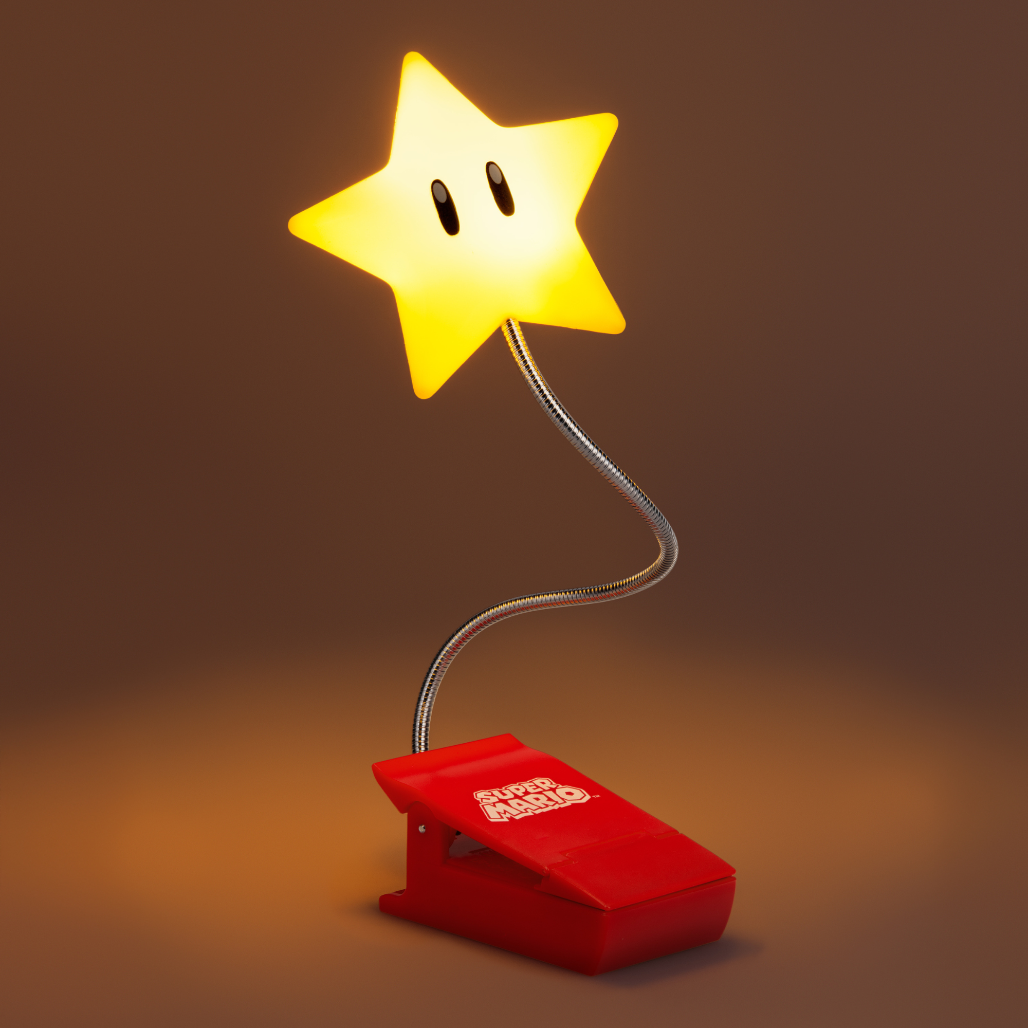 Lámpara Clip Super Mario Star LED Luz para Lectura Flexible