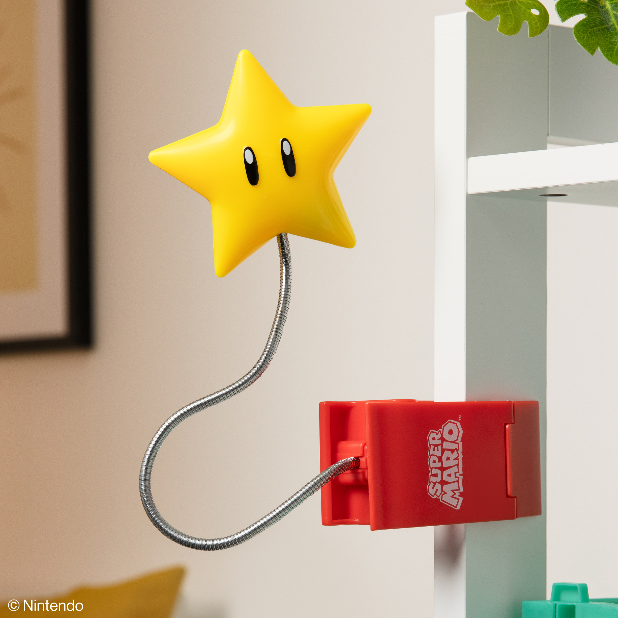 Lámpara Clip Super Mario Star LED Luz para Lectura Flexible