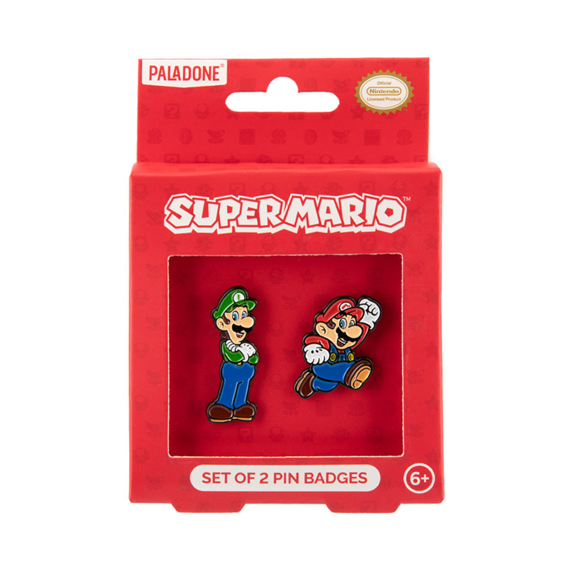 Set de 2 Pines Super Mario, Mario y Luigi, Producto Oficial Nintendo