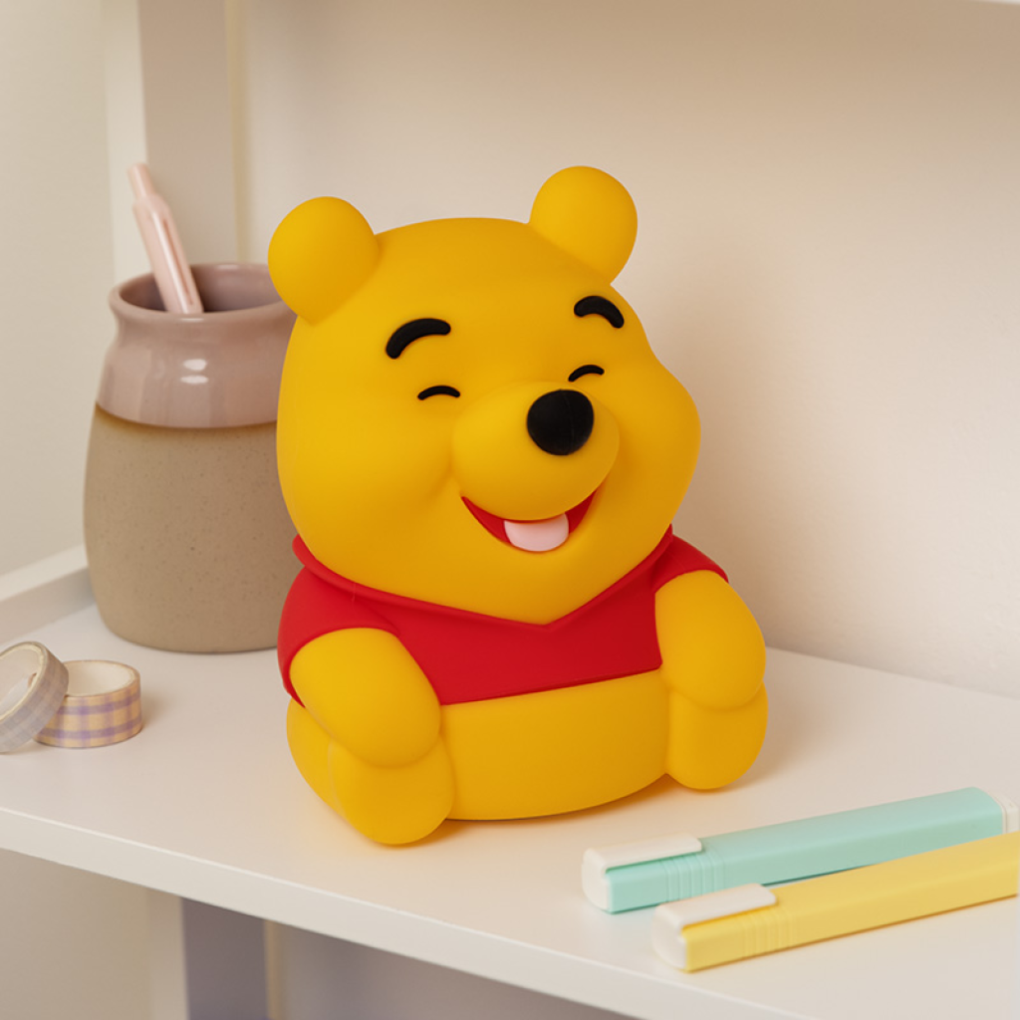 Disney Winnie the Pooh SquishyGlo Light Lámpara Recargable de Silicón con Brillo Ajustable