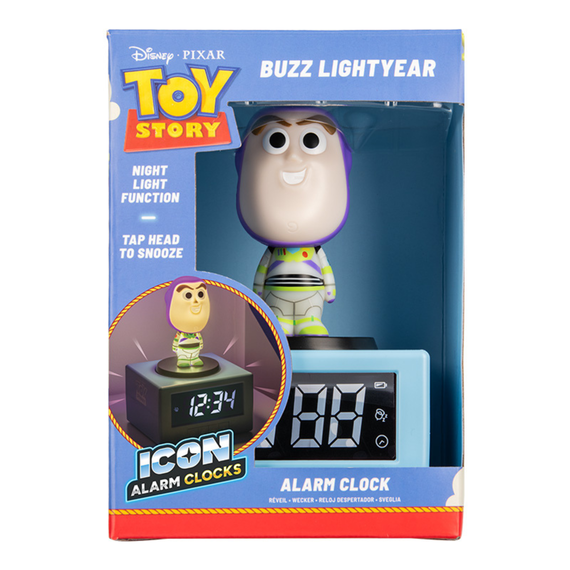Despertador Buzz Lightyear con Luz Nocturna Reloj Digital Toy Story
