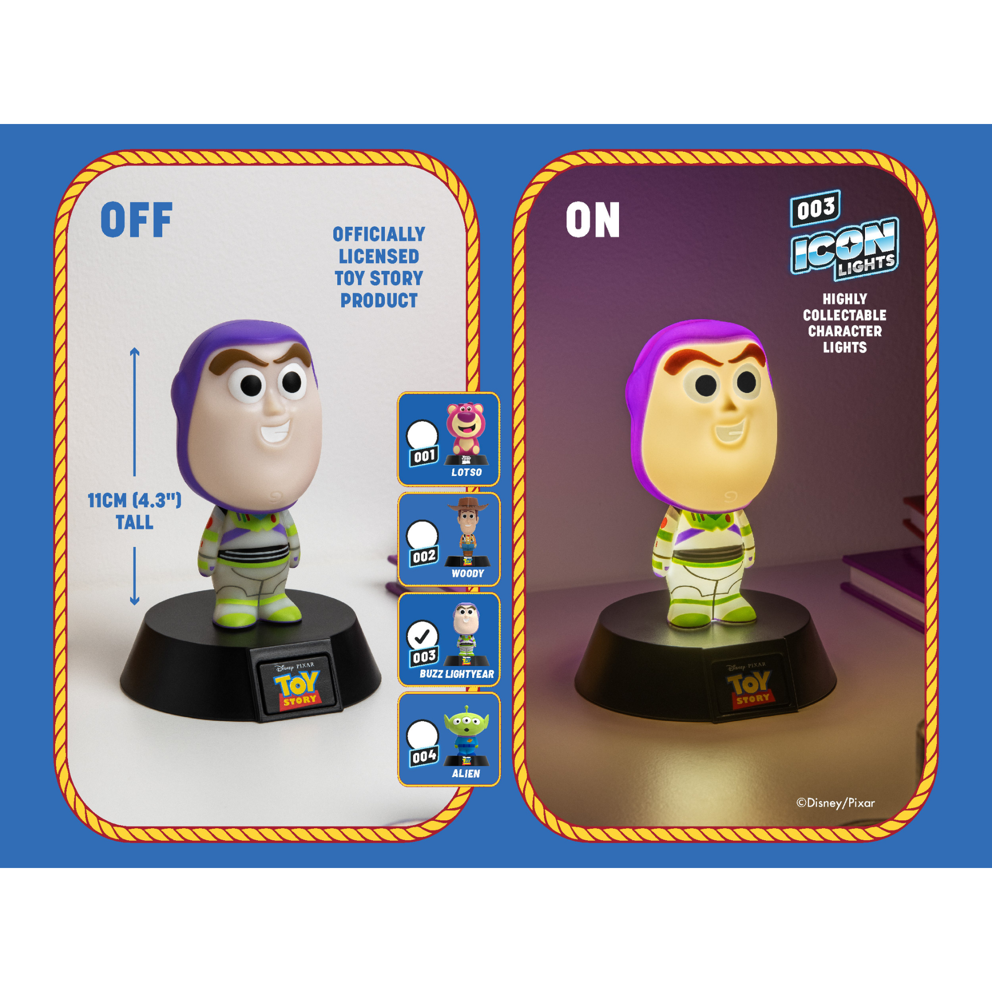 Lámpara Icon Buzz Lightyear LED Luz Nocturna Toy Story