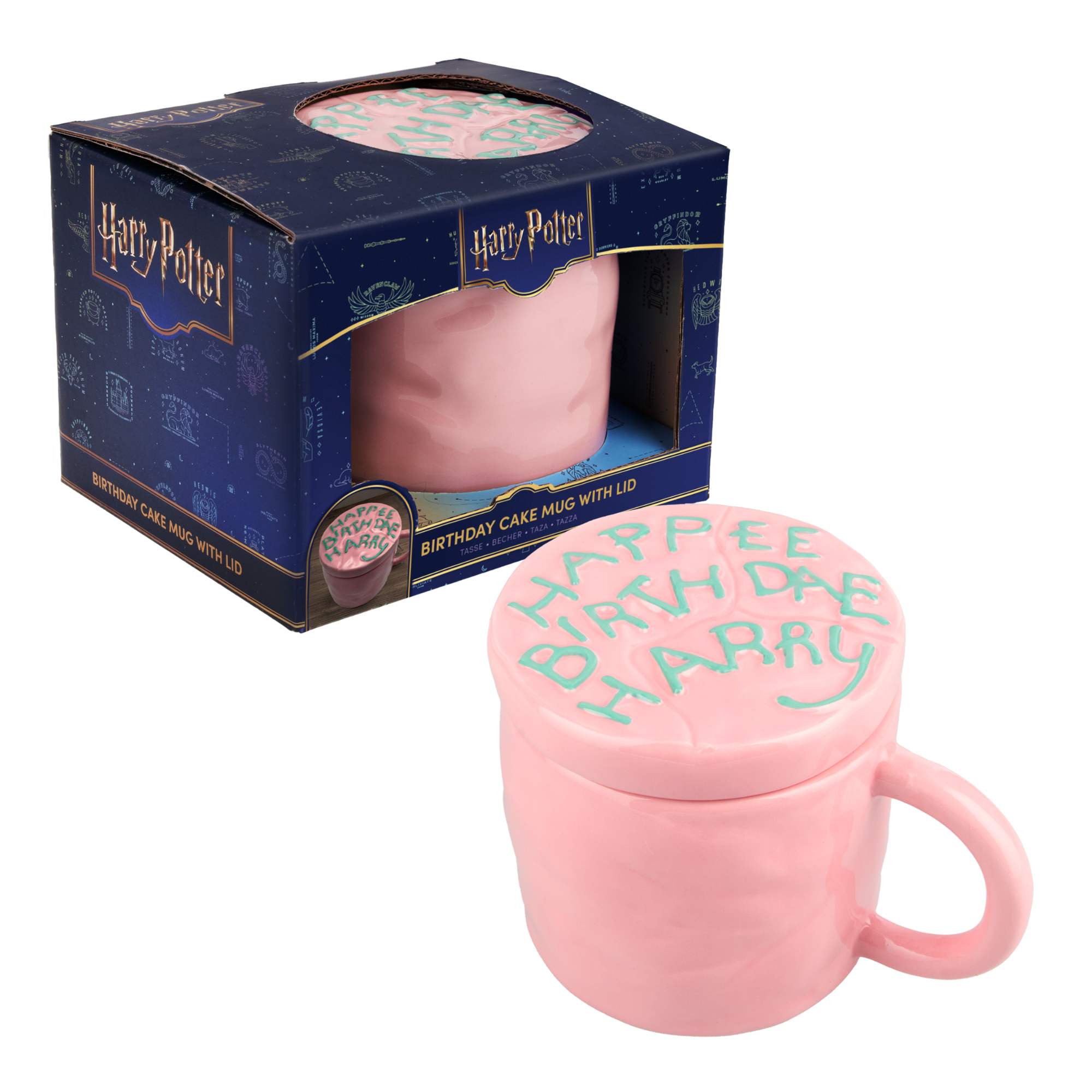Taza Harry Potter Happee Birthdae Cake con Tapa 400 ml