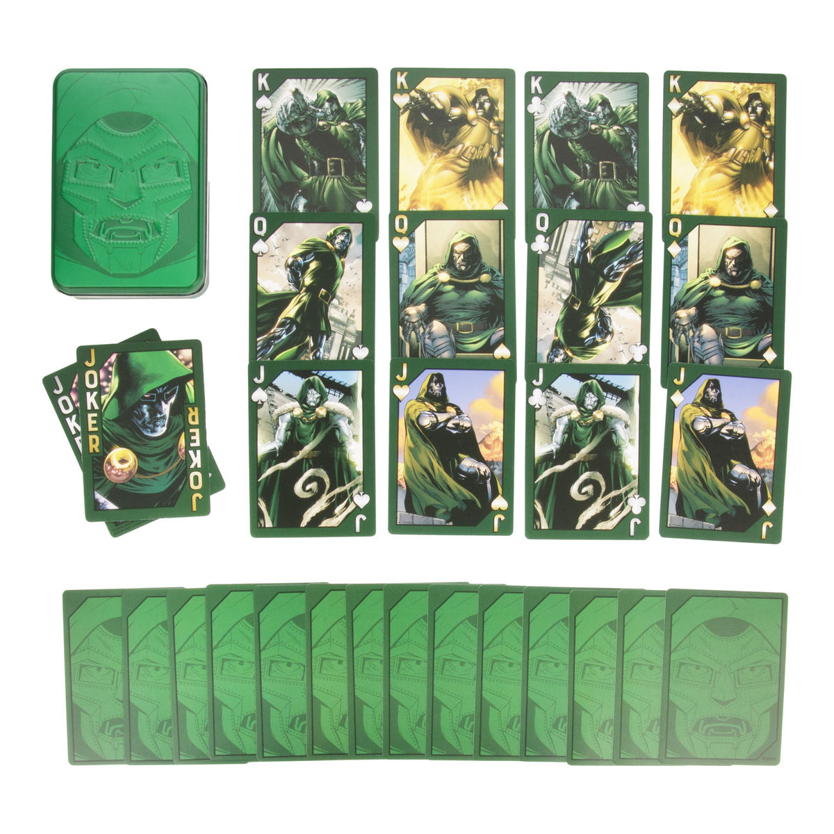 Baraja Marvel Doctor Doom 54 Cartas con Caja Metálica Coleccionable