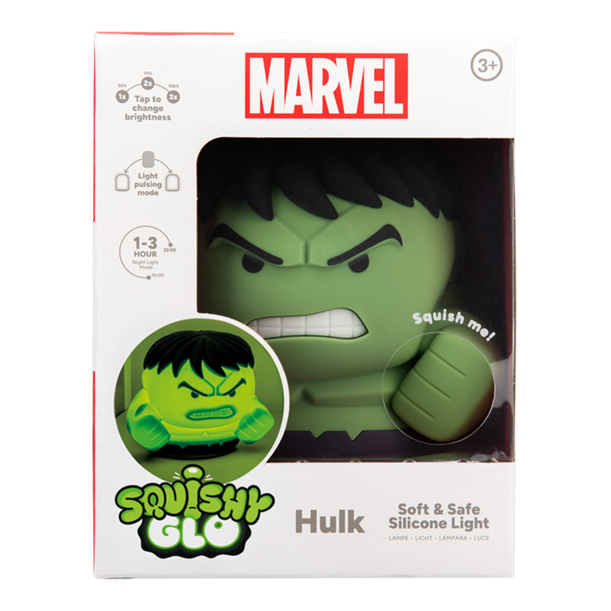 Lámpara Hulk SquishyGlo Oficial Marvel - Fan Army