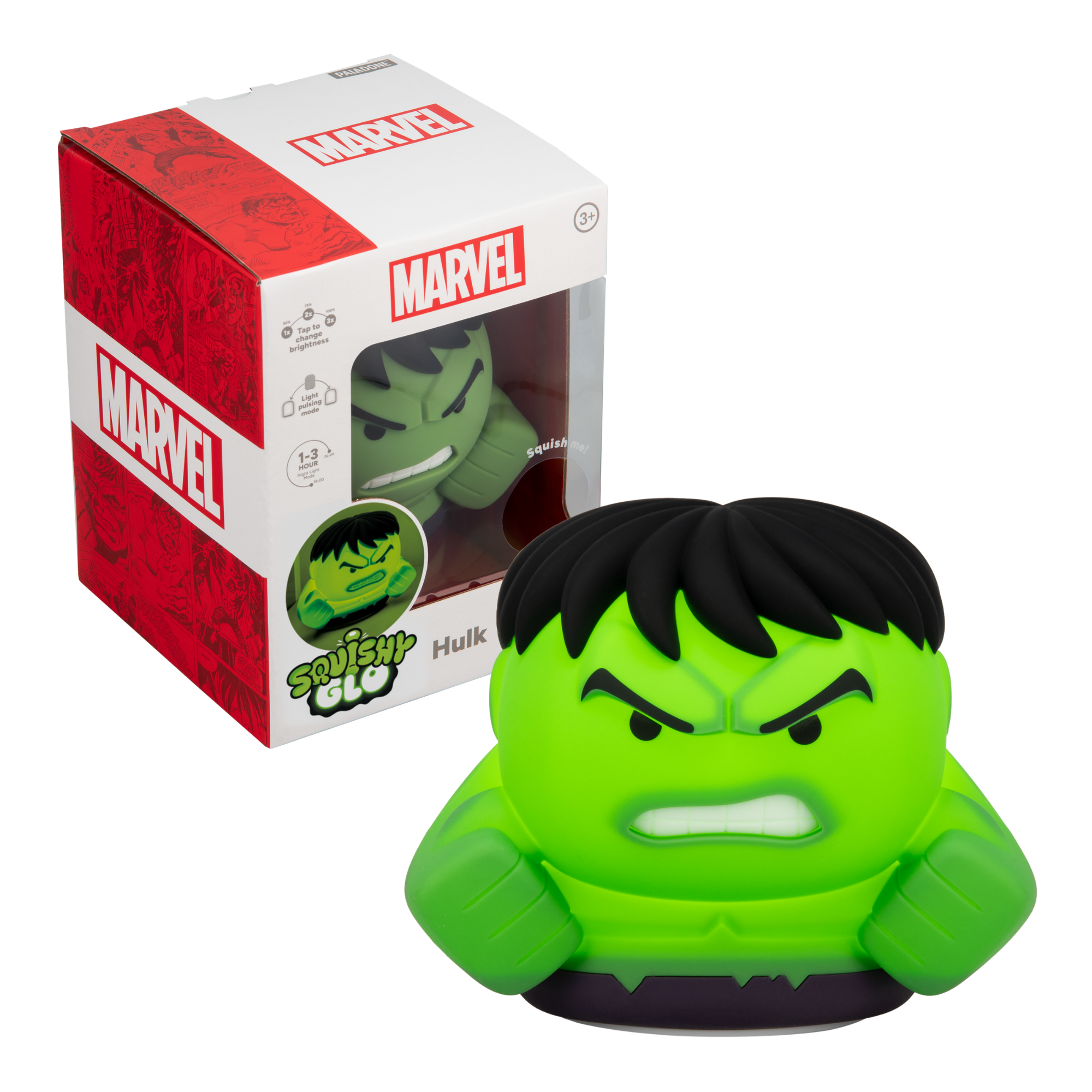 Lámpara Hulk SquishyGlo Oficial Marvel - Fan Army