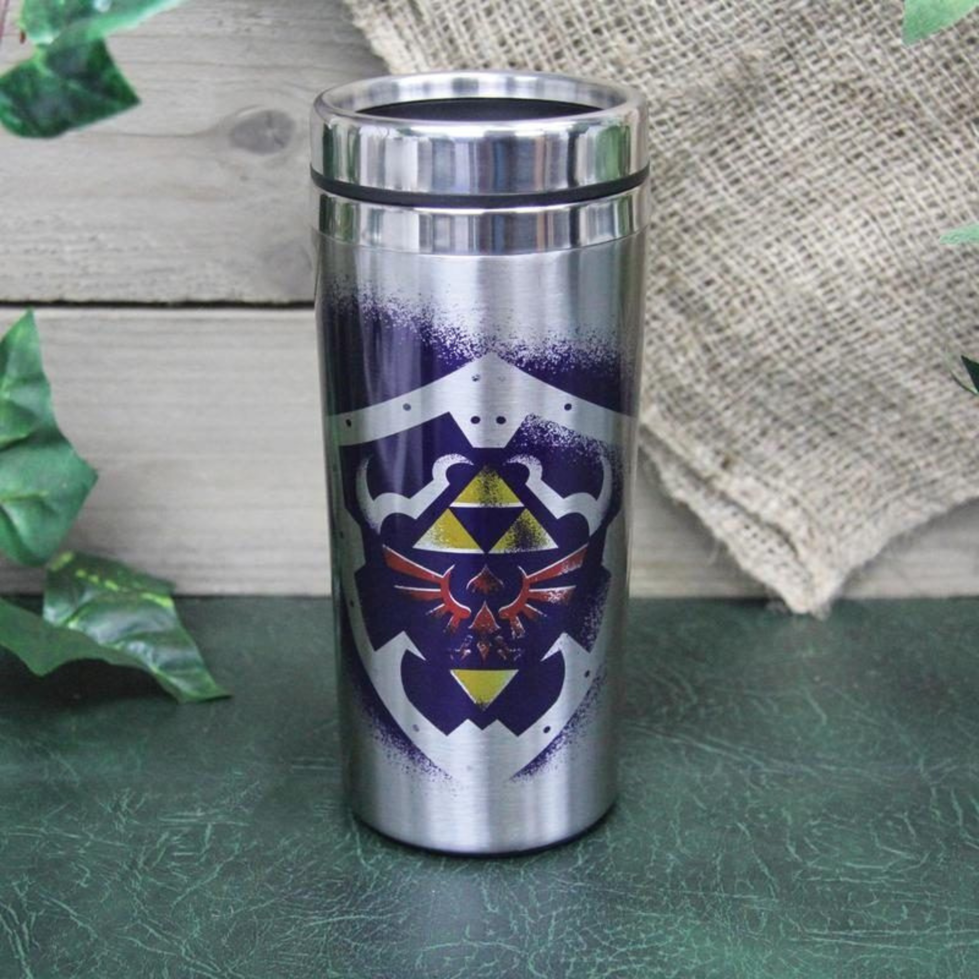 Taza de Viaje The Legend of Zelda Link y Hylian Shield 386 ml Acero Inoxidable