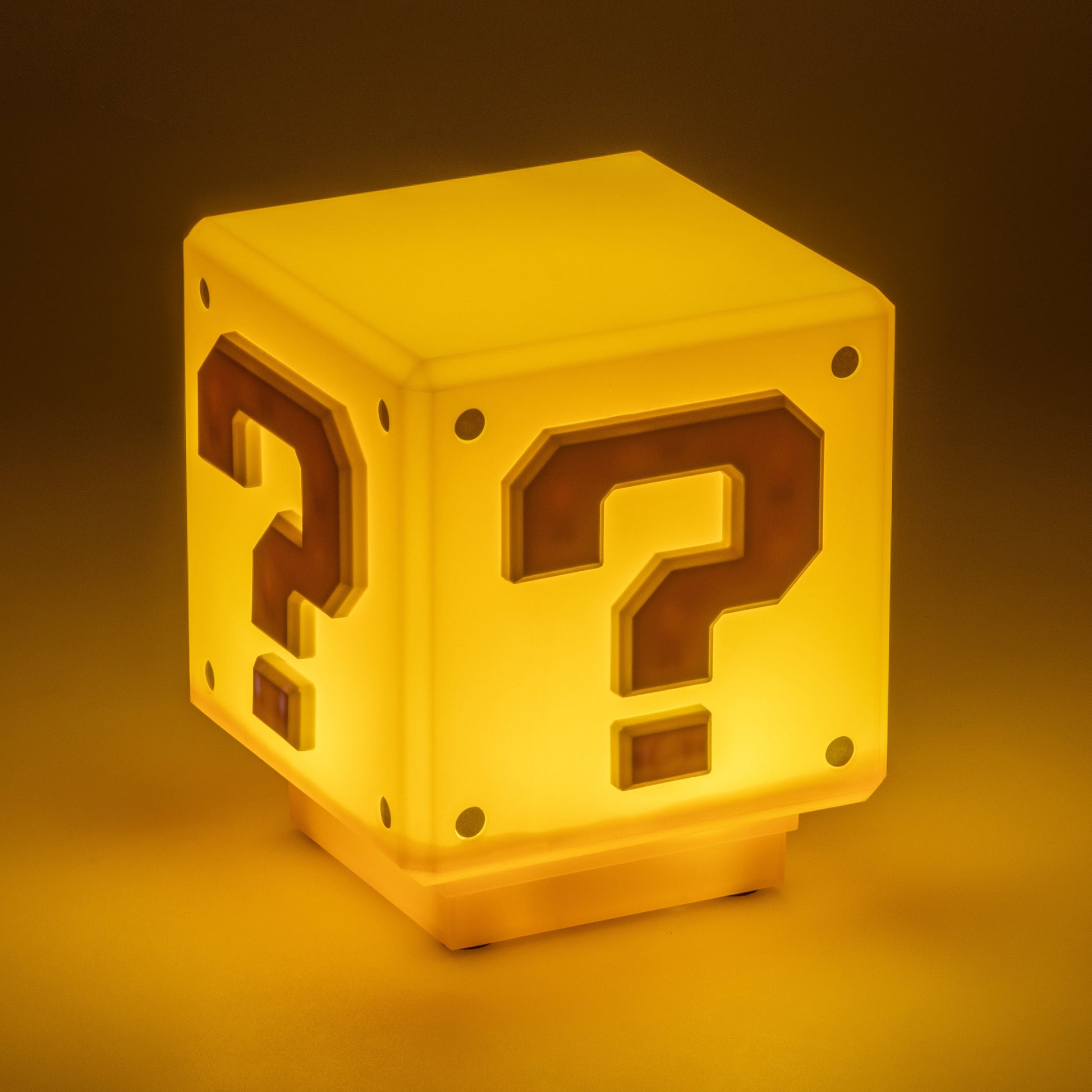 Lámpara Super Mario Bloque de Pregunta con Sonido Luz de Noche Original - Fan Army