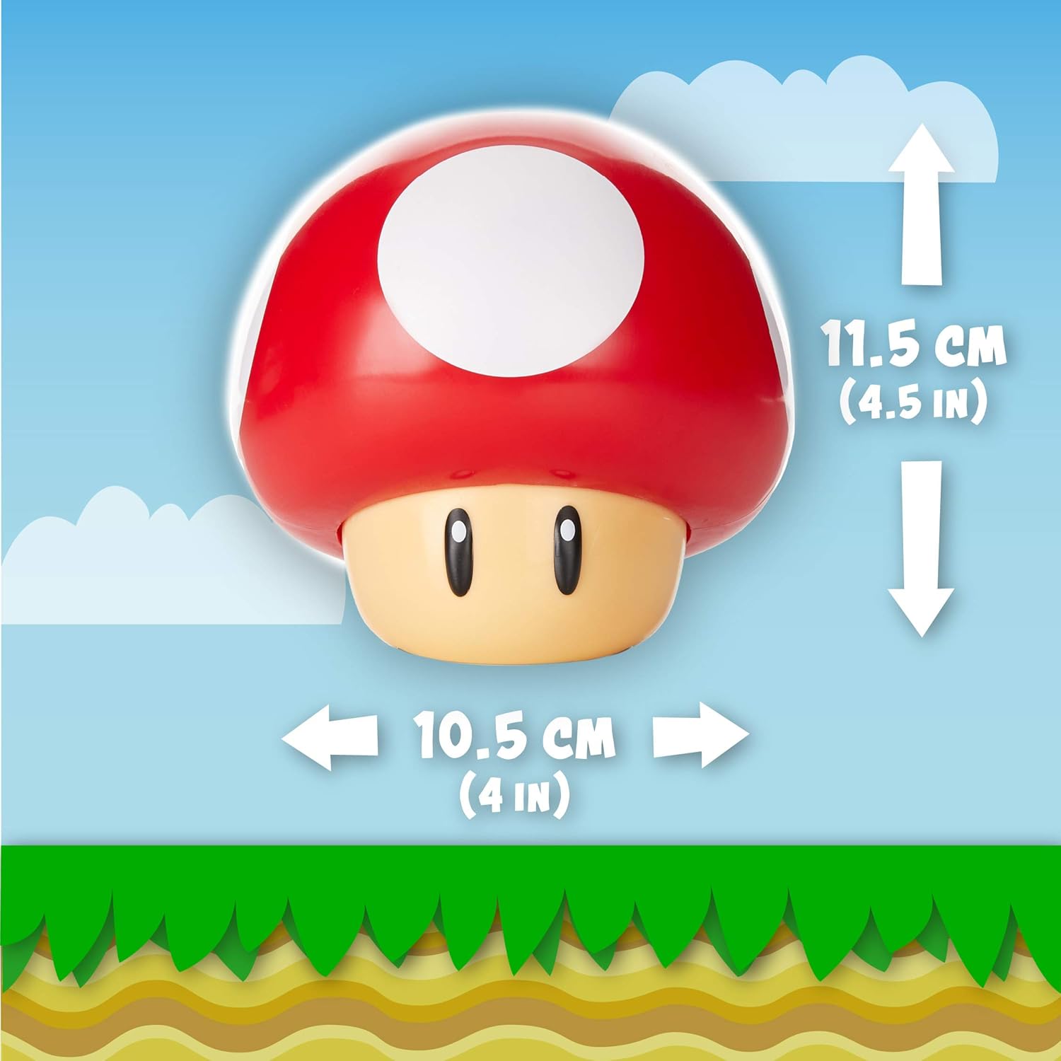 Lámpara Super Mario Super Mushroom Luz de Noche Original